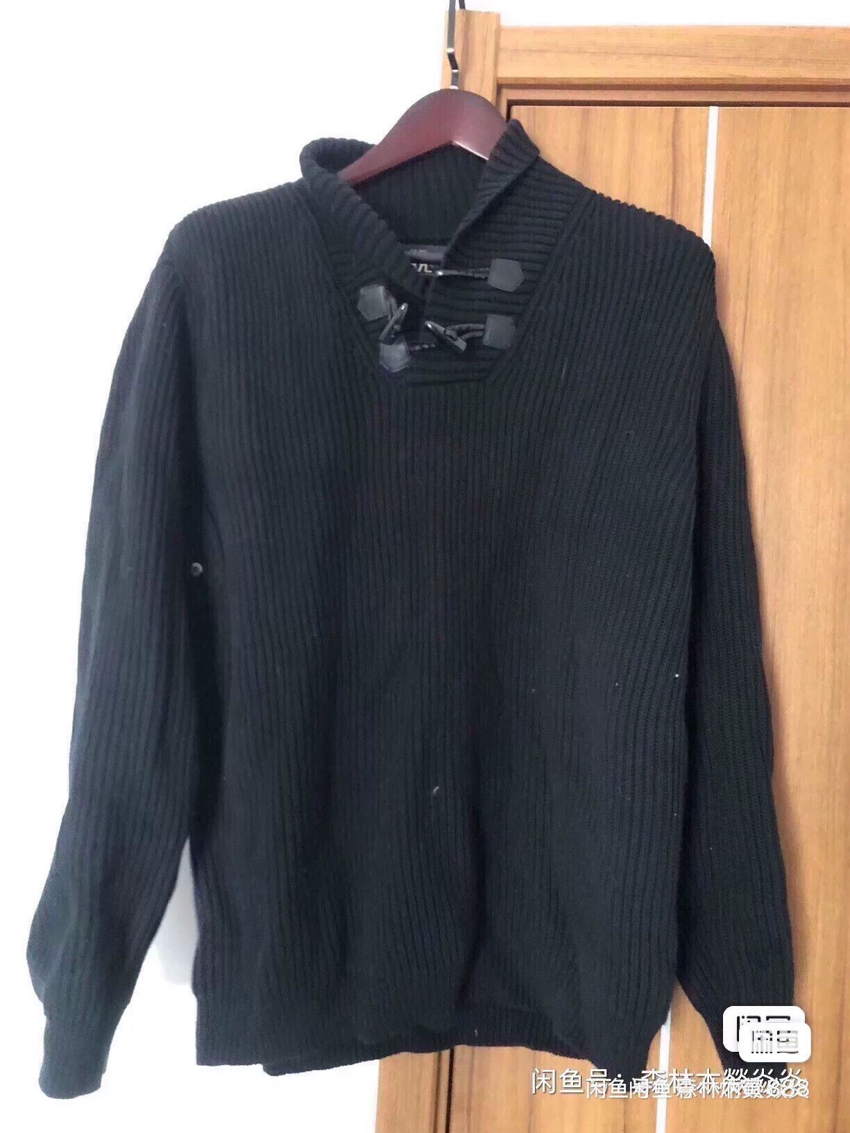 RRL Ralph Lauren RRL Shawl Collar Black Cotton Sweater Size US XL / EU 56 / 4 - 1 Thumbnail