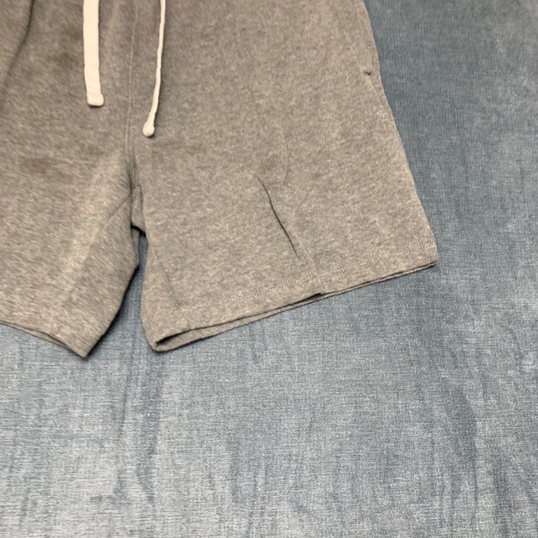 Old Navy VINTAGE Old Navy Sweatshort Mens Medium Heather Gray Knit Cotton Outdoor Wear Drawstring Size ONE SIZE - 2 Thumbnail