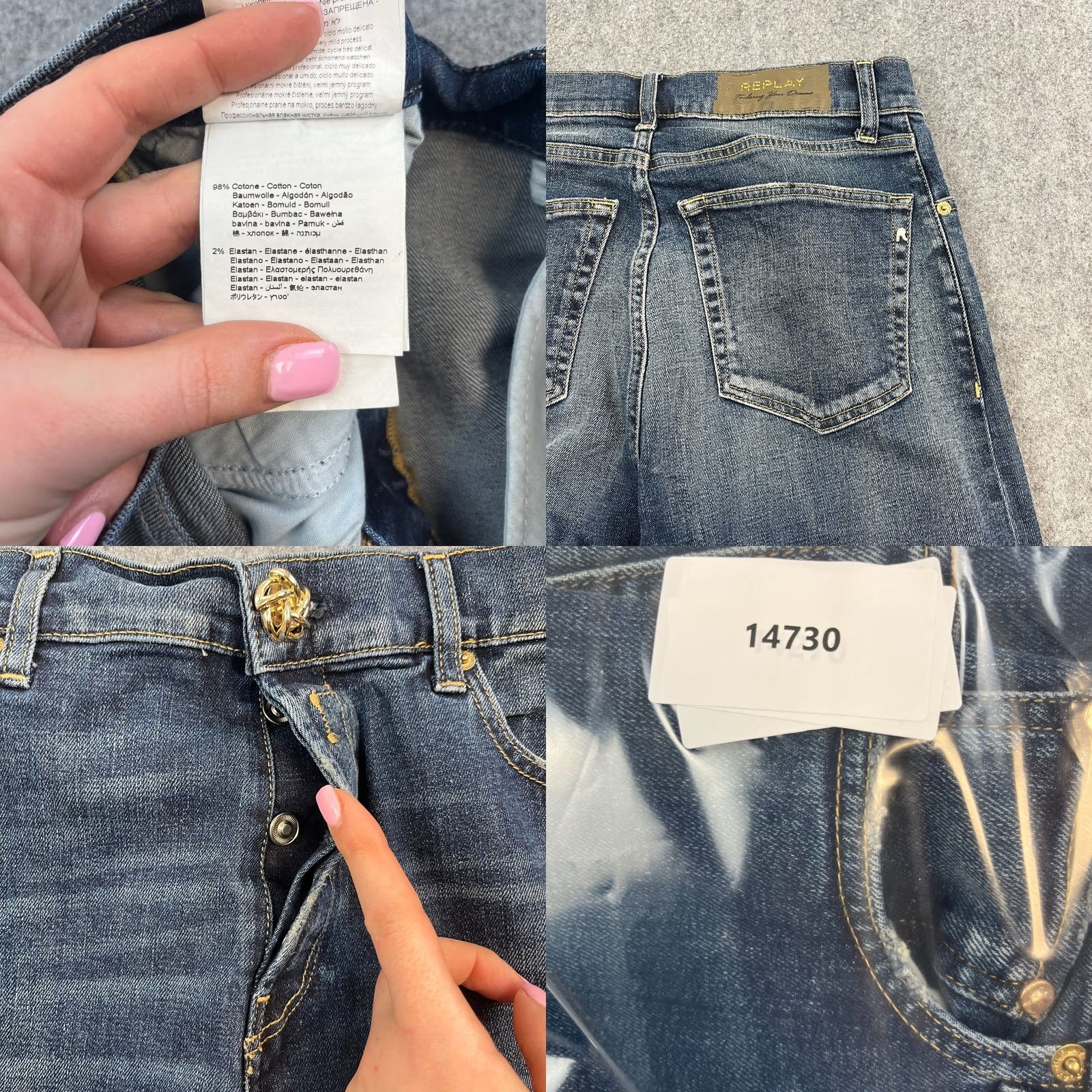 Replay Replay Jaylie Womens Mom Jeans High Waist Straight 27 30 UK 8 Mid Wash Blue 90s Jeans Womens Mens Girls? Size 30" / US 8 / IT 44 - 9 Thumbnail