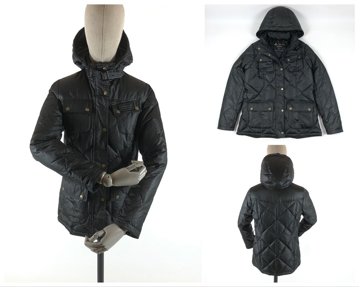 Barbour × Belstaff × Designer BARBOUR International Nation Hooded Down Parka Jacket Coat 8 Size M / US 6-8 / IT 42-44 - 1 Thumbnail