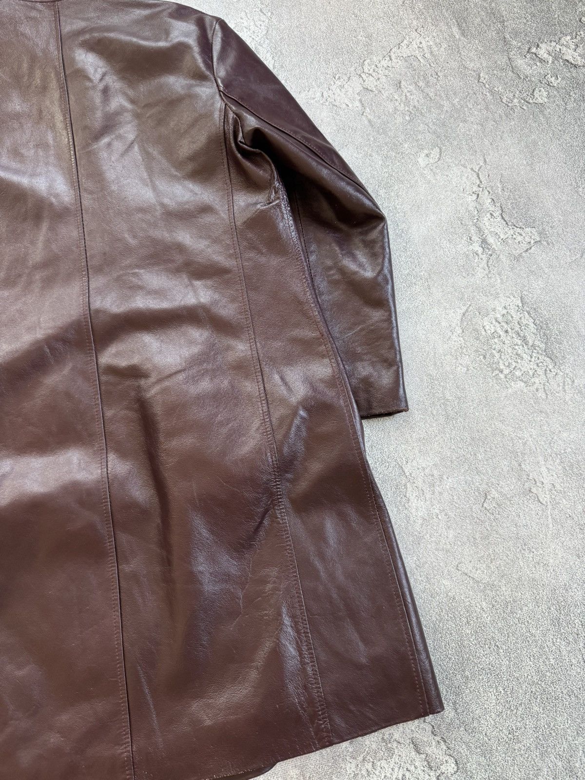 Gucci Gucci 46size retro vintage leather coat zip jacket 90s Size L / US 10 / IT 46 - 19 Thumbnail