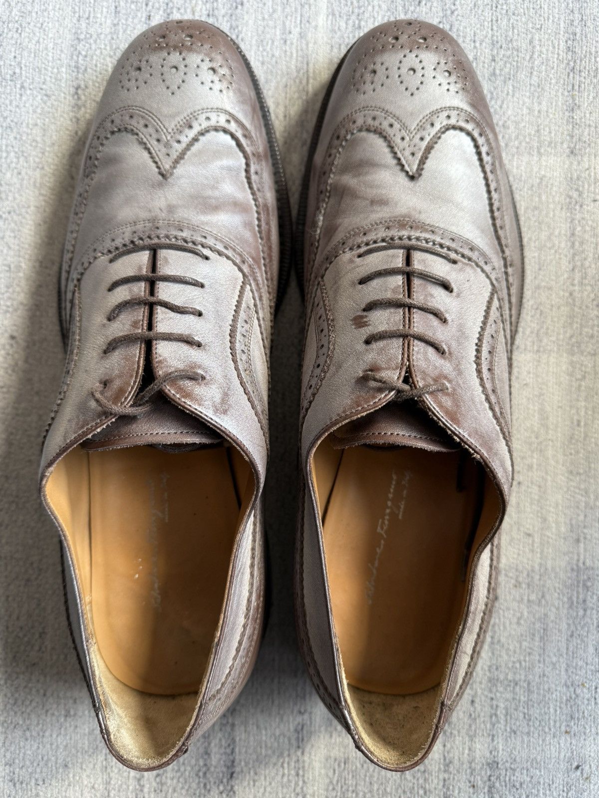 Salvatore Ferragamo Ferragamo brogues brown/silver 11 EE Size US 11 / EU 44 - 2 Thumbnail