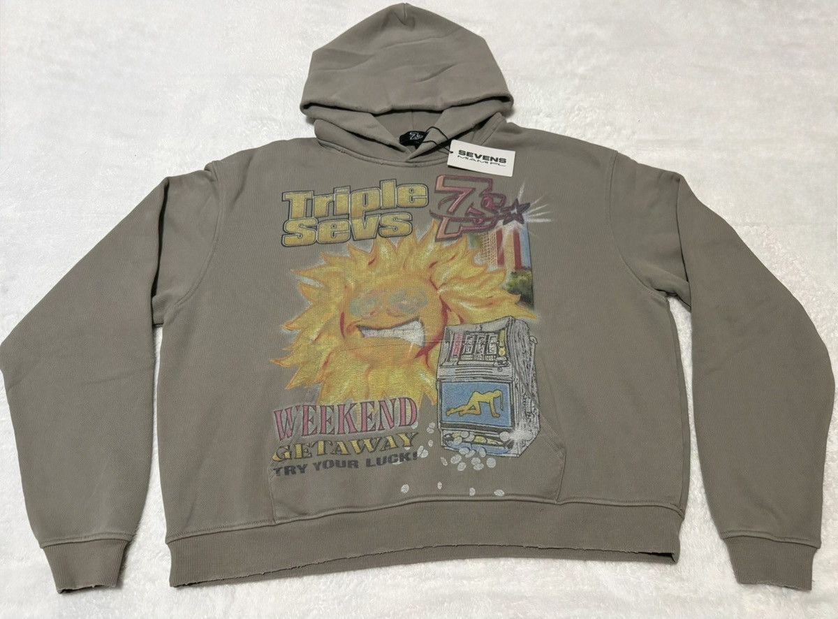 TRIPLE SEVENS Triple Sevens 777 Weekend Getaway Hoodie Taupe Sand Medium Size US M / EU 48-50 / 2 - 1 Thumbnail