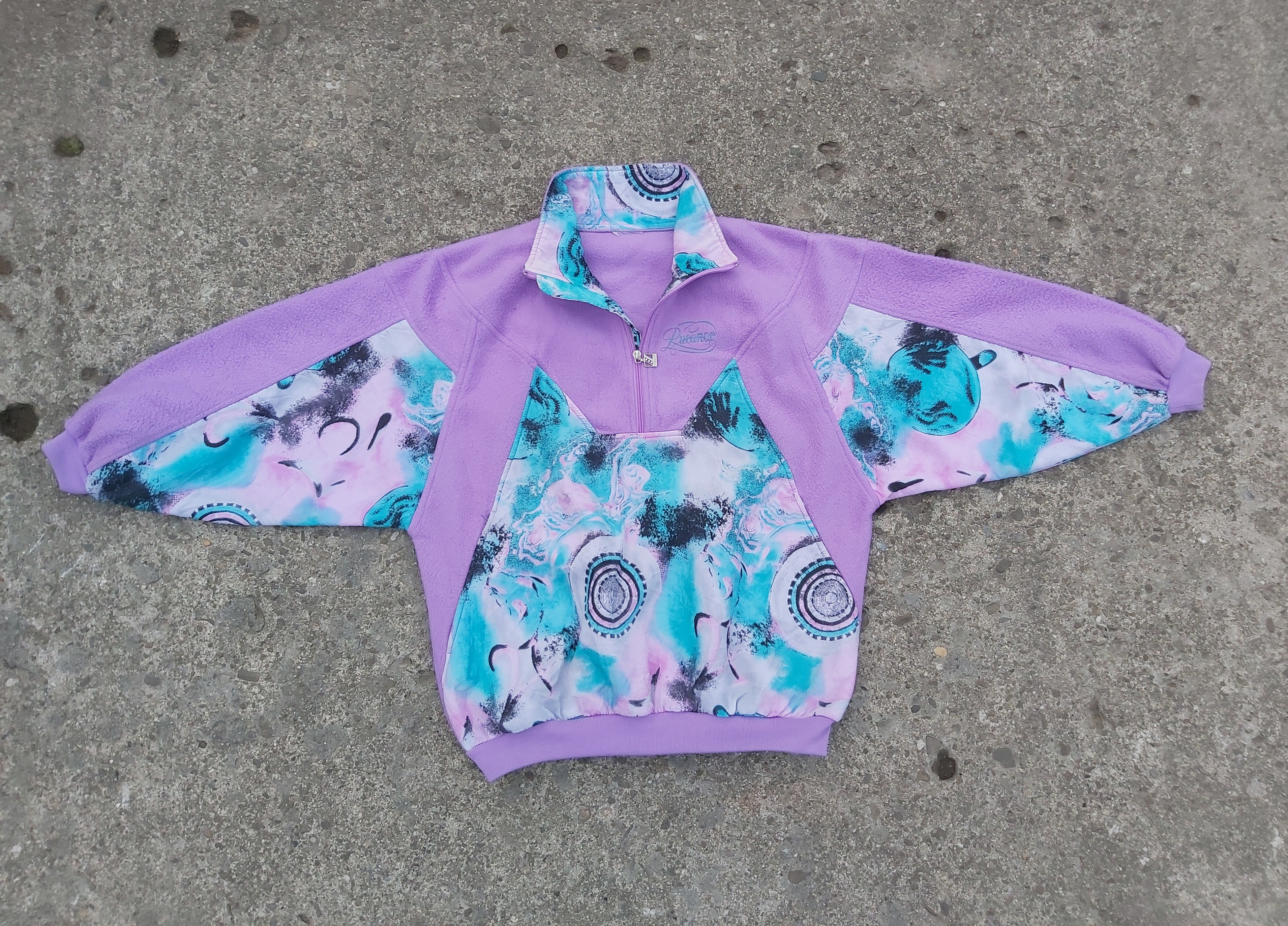 Vintage Vintage 80-90s RUCANOR Rare Fleece Sweater Anorak womens S/M Size M / US 6-8 / IT 42-44 - 4 Thumbnail