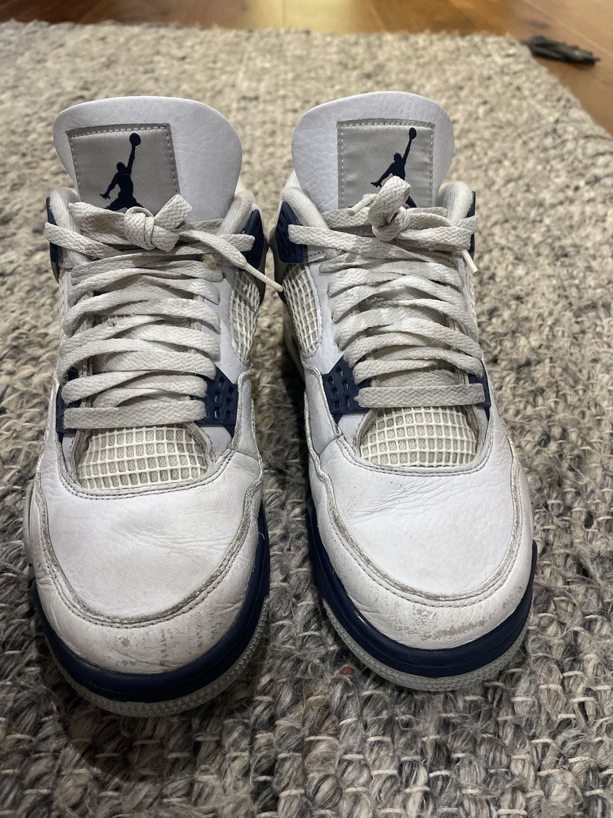 Jordan Brand × Nike Air Jordan 4 Retro Midnight Navy Size US 9.5 / EU 42-43 - 3 Thumbnail