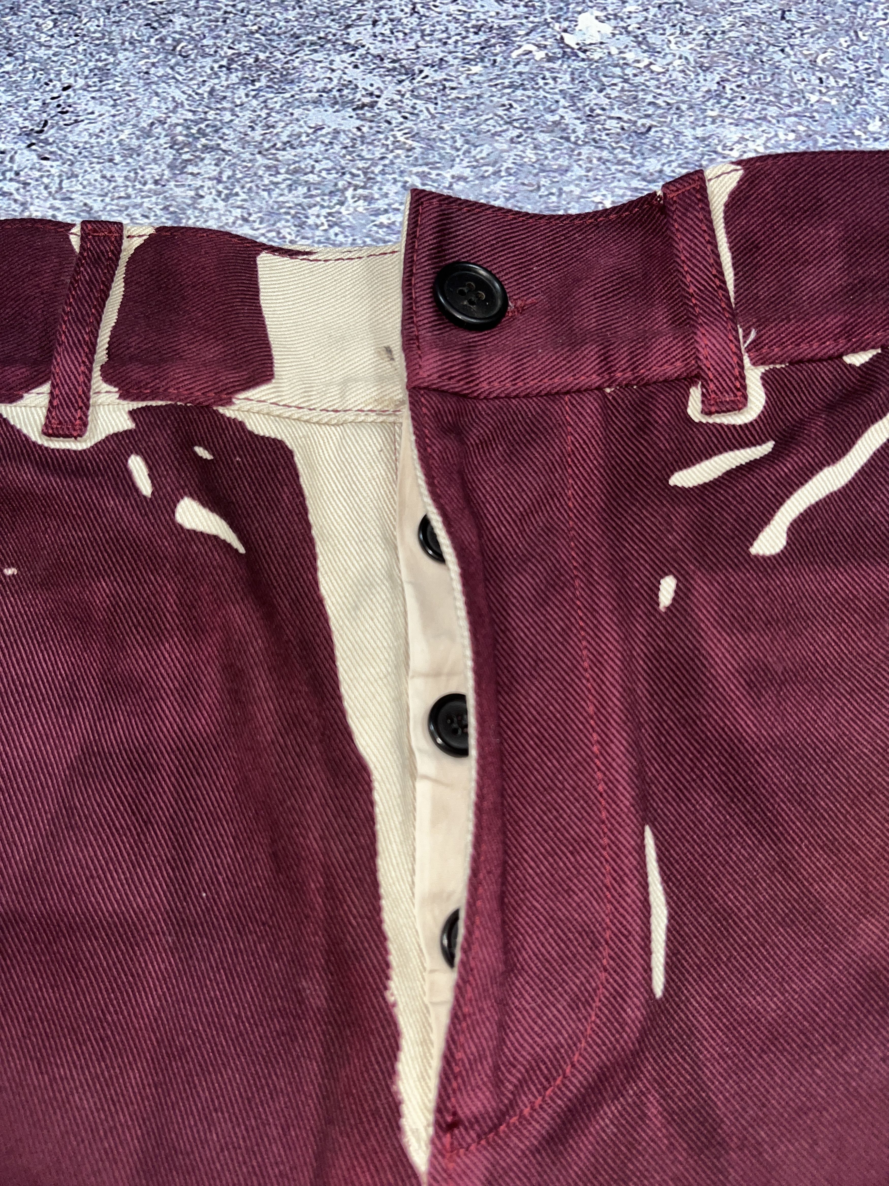 Prada Archive Prada Milano Denim Pants Jeans Red Wine Blood Unisex Size 29" - 6 Thumbnail