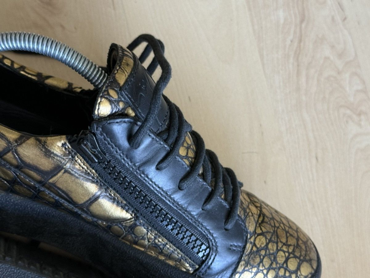 Giuseppe Zanotti Giuseppe Zanotti Frankie low-top leather sneakers gold black Size US 8.5 / EU 41-42 - 12 Thumbnail