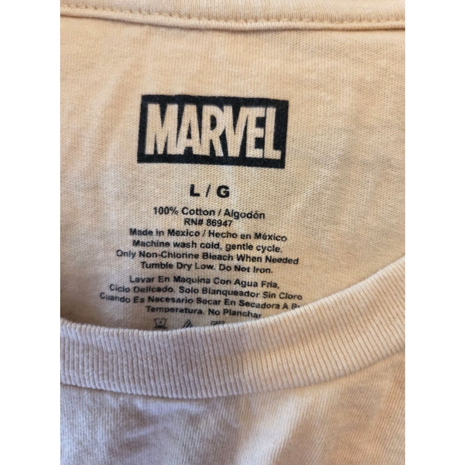 Vintage Marvel The Amazing Spiderman Beige Short Sleeve T Shirt Adult Large Size US L / EU 52-54 / 3 - 2 Thumbnail