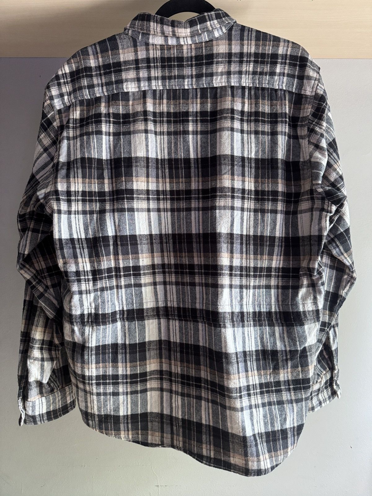 Reese Cooper Black & Brown Plaid Cotton-Flannel Shirt Size US M / EU 48-50 / 2 - 2 Thumbnail