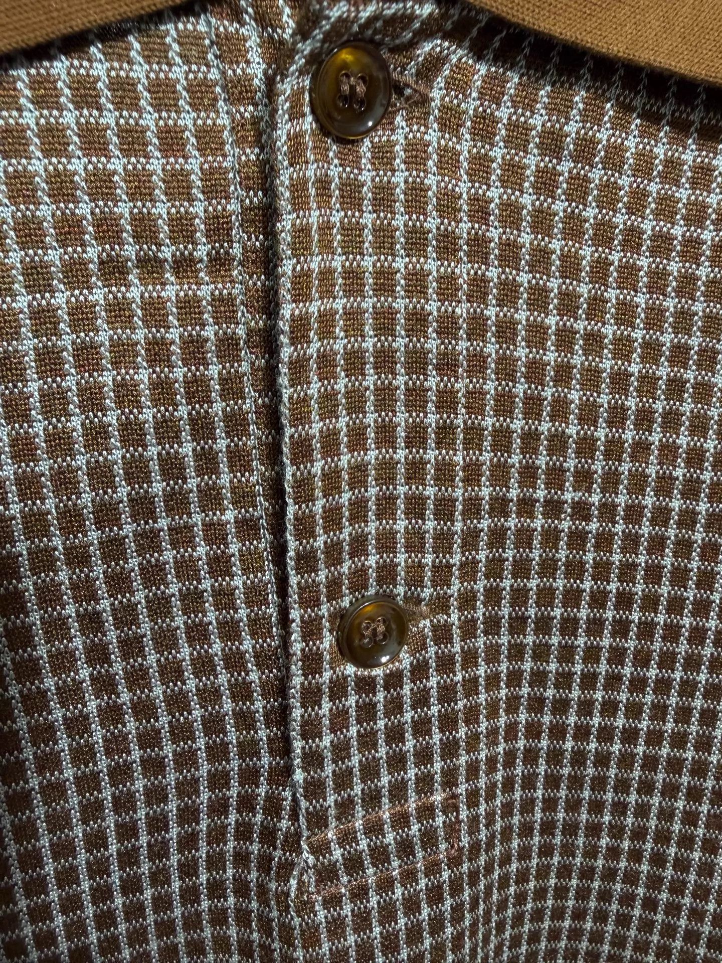 Ermenegildo Zegna Ermenegildo Zegna Silk Slim Check SS Polo 52 Size US L / EU 52-54 / 3 - 5 Thumbnail