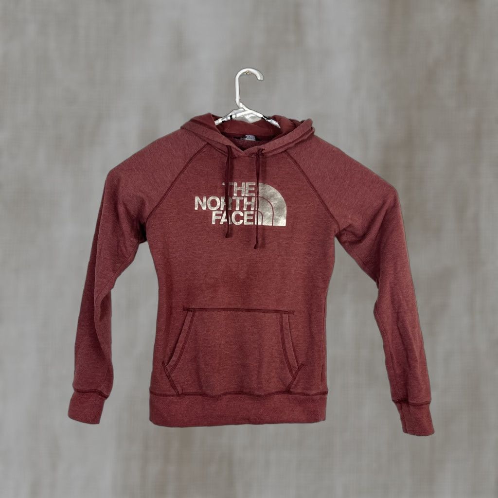 The North Face The North Face Womens Hoodie Pullover Maroon Gold Pockets S Red Size S / US 4 / IT 40 - 1 Thumbnail