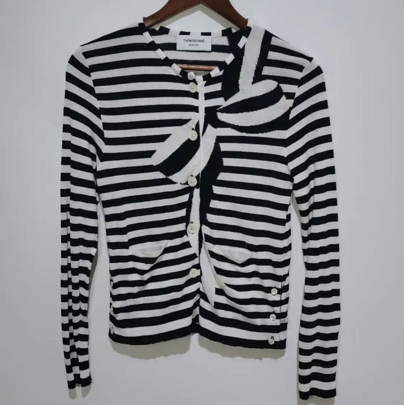 Thom Browne Black Cotton Women's T-shirt 0089