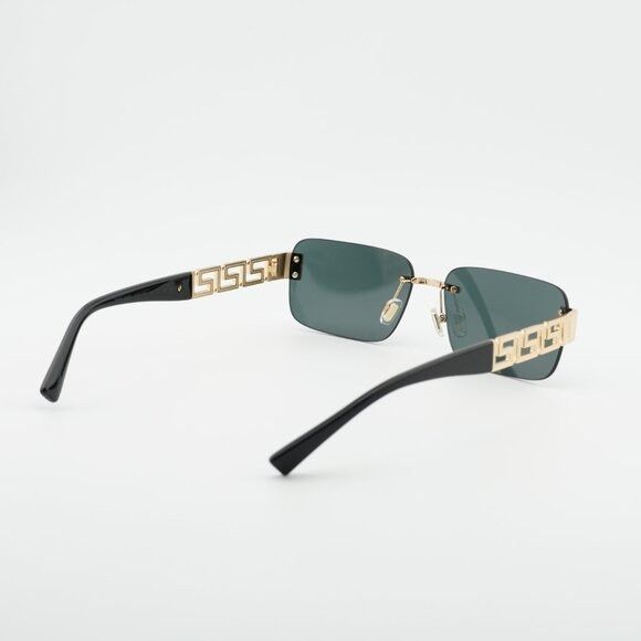 Versace Versace VE2298 100287 Sunglasses Gold Rectangle Frame Size ONE SIZE - 8 Thumbnail