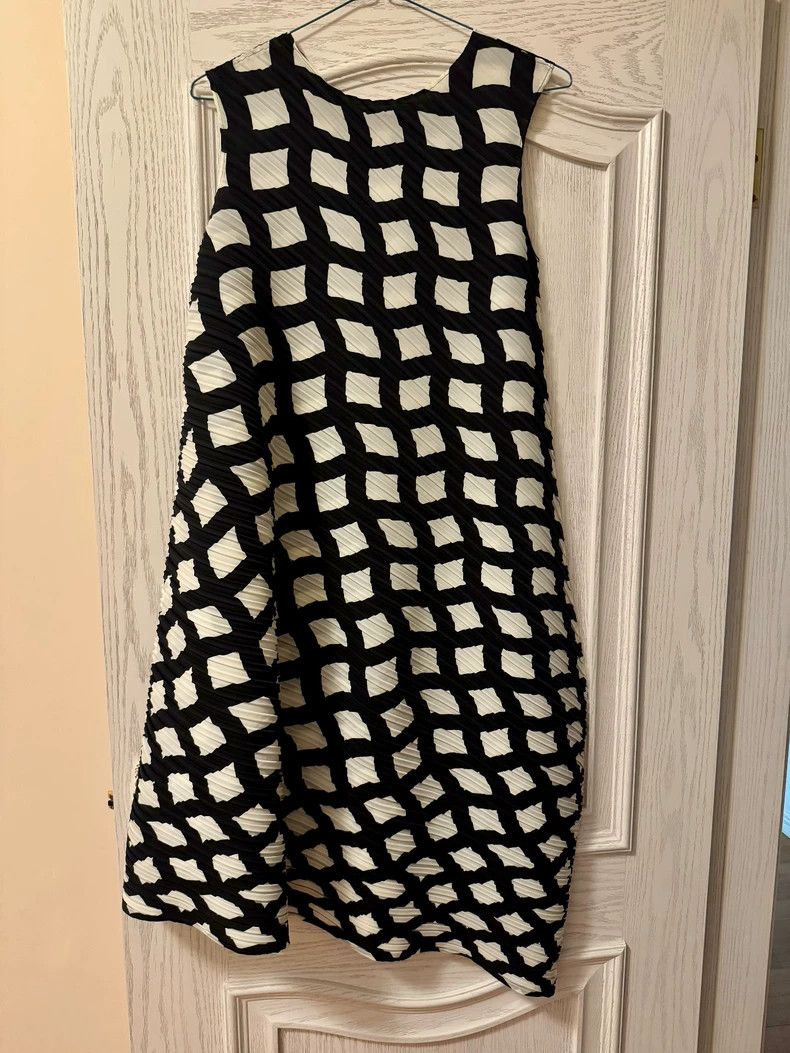 Issey Miyake issey miyake size:2 Black and white checkered dress Size XXS / US 00 / IT 34 - 3 Thumbnail