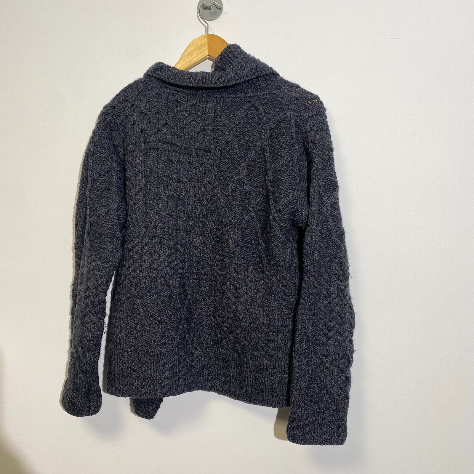 Vintage Vintage Women's Gray Wool Size S Cableknit Y2K Turtleneck Size US S / EU 44-46 / 1 - 10 Thumbnail