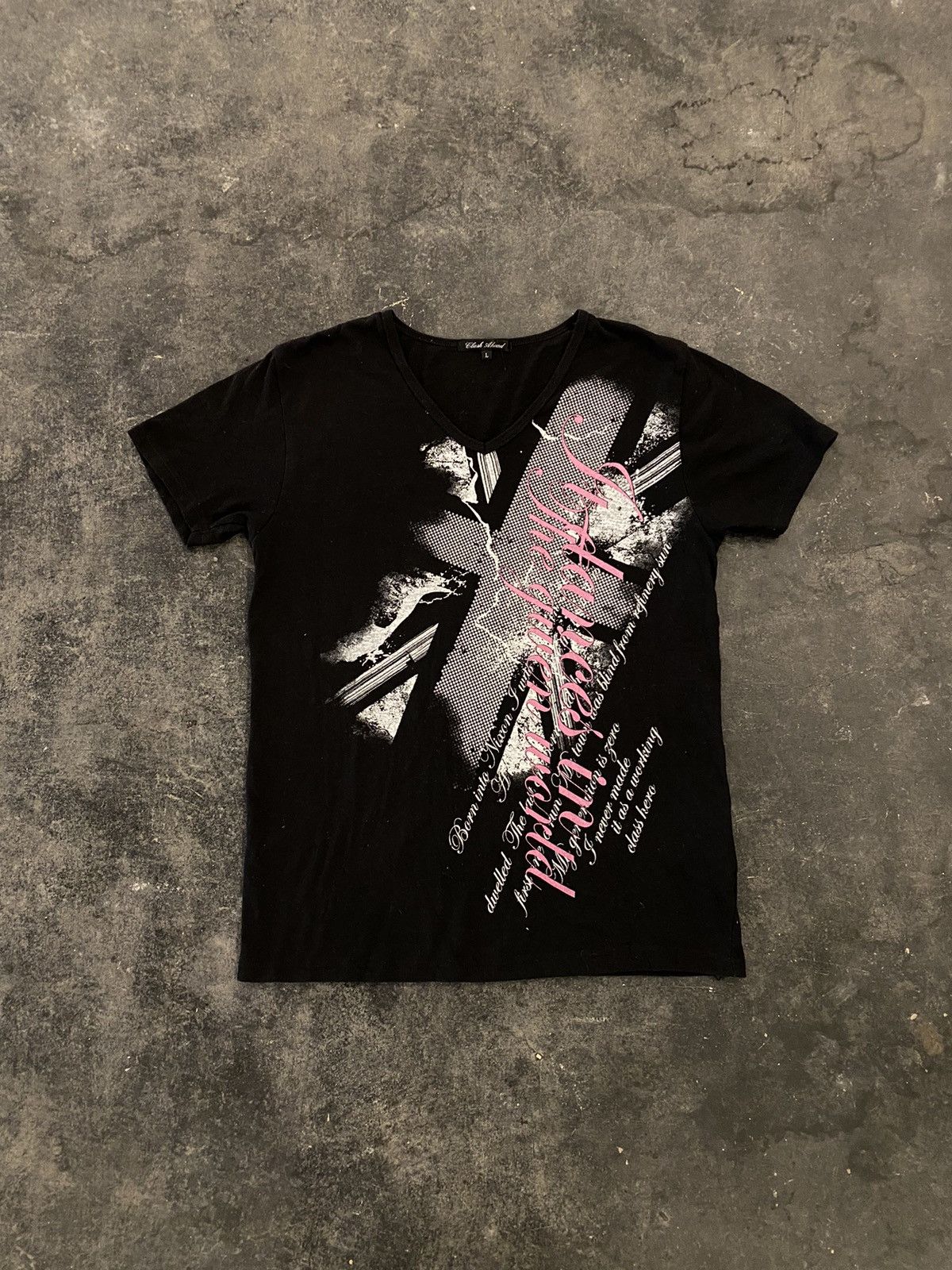 image of Hysteric Glamour x If Six Was Nine Y2K Clash Ahead Punks Style Tshirt in Black, Men's (Size Large)