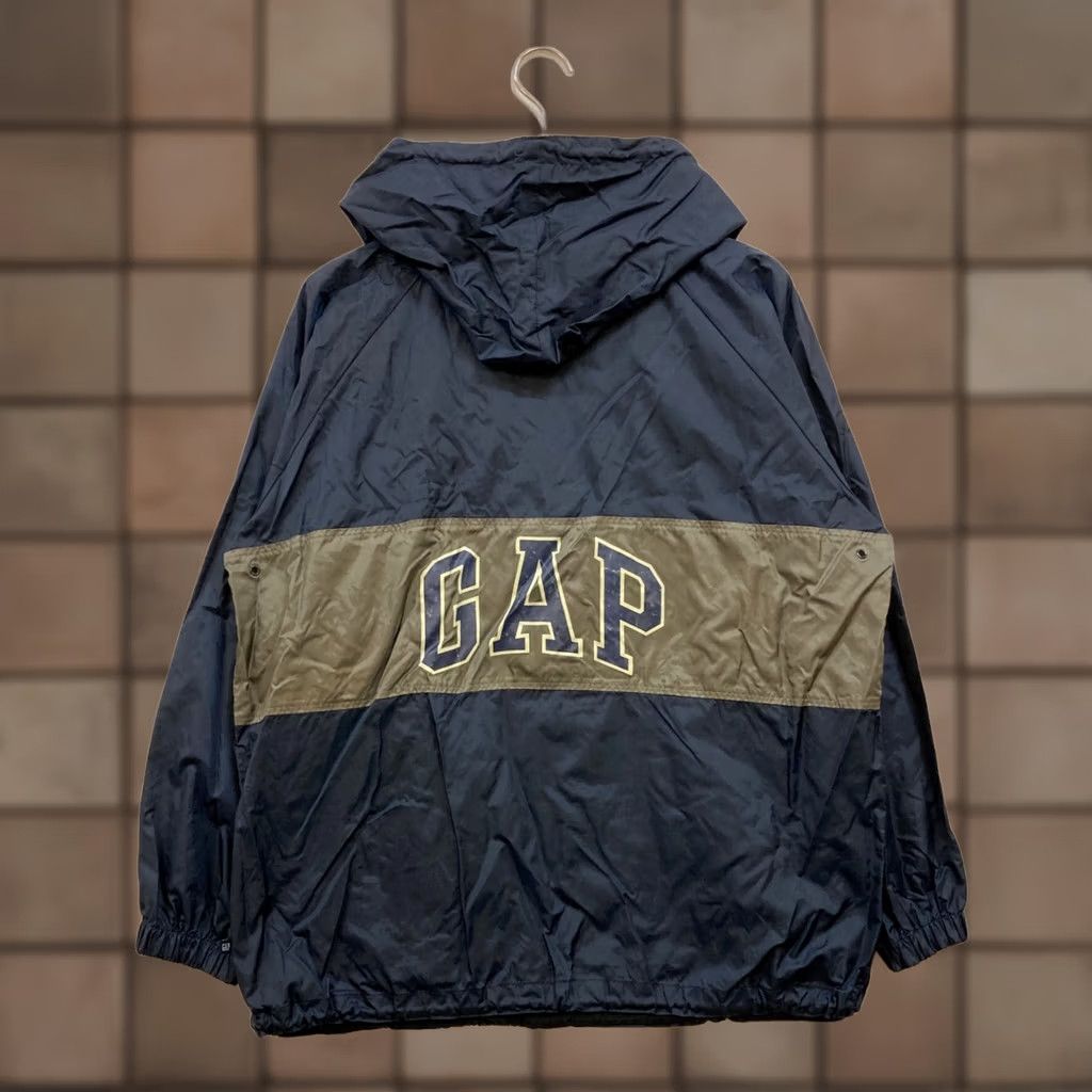 Gap OLD GAP Navy Nylon Jacket M Raglan Sleeve Jacket Men Size US M / EU 48-50 / 2 - 1 Thumbnail