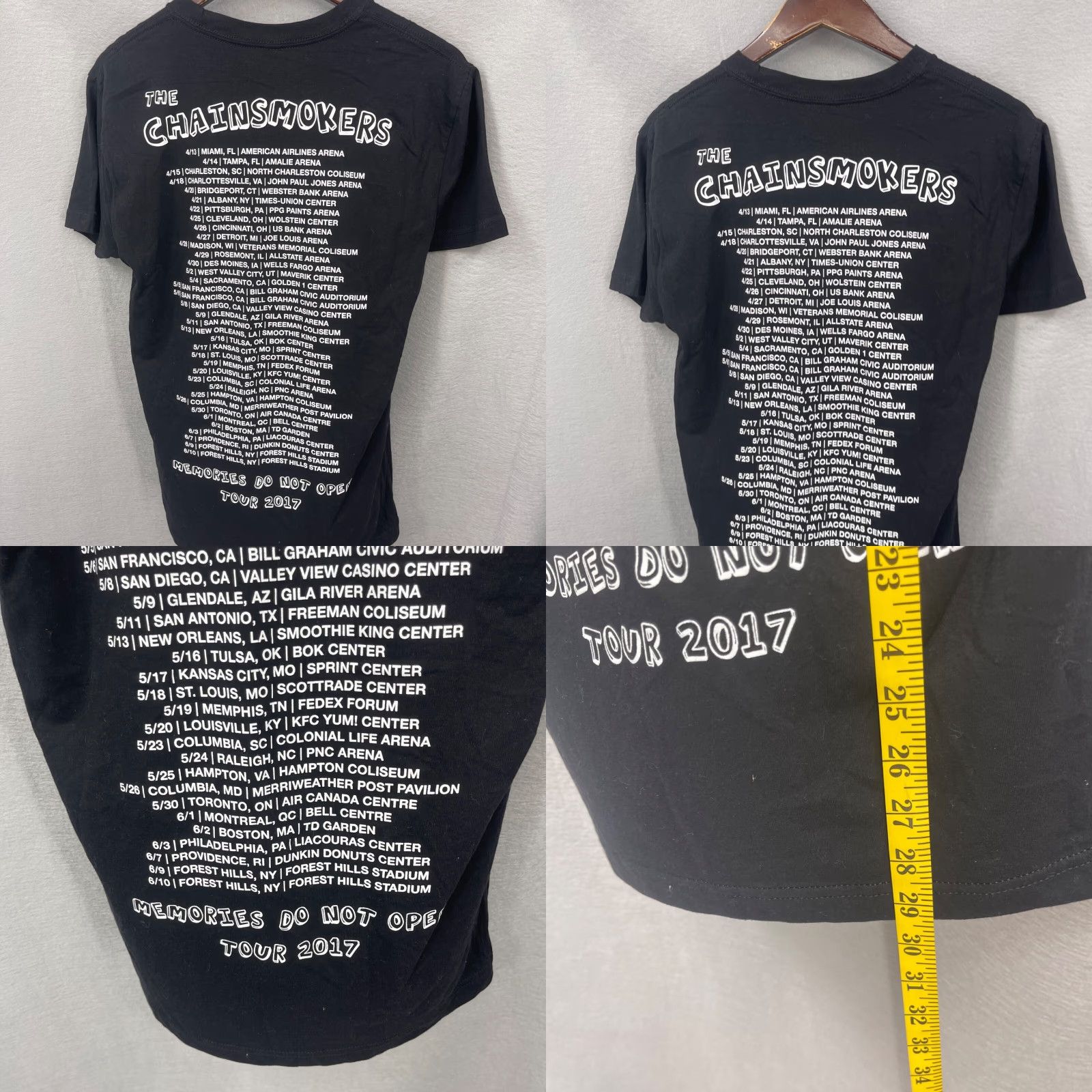 Doublet Chainsmokers Memories Tour Shirt Medium Black Concert Band Double Sided 2017 Mens Size US M / EU 48-50 / 2 - 8 Thumbnail
