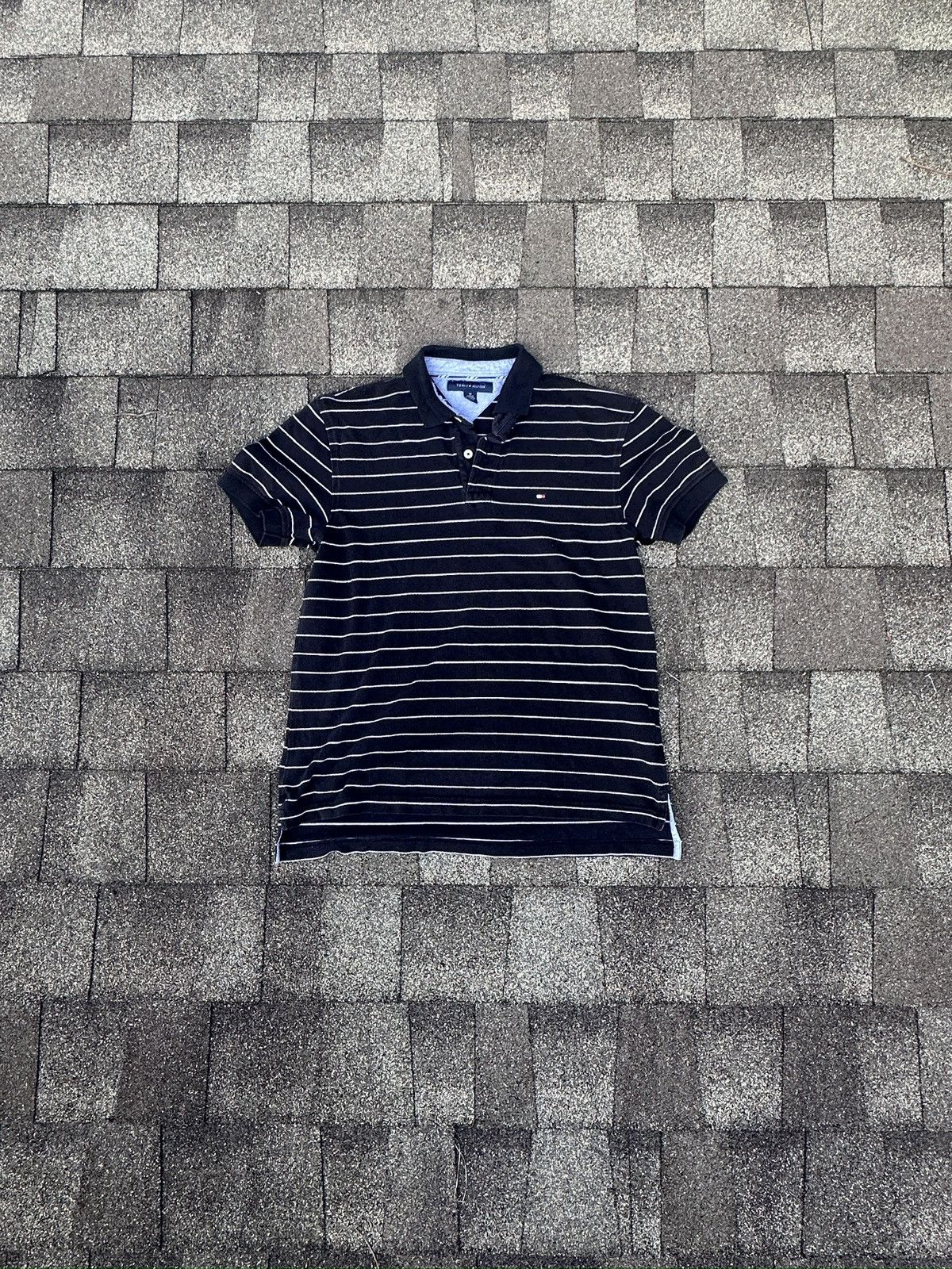 Tommy Hilfiger Black striped Tommy Hilfiger Polo Shirt Size US M / EU 48-50 / 2 - 1 Thumbnail