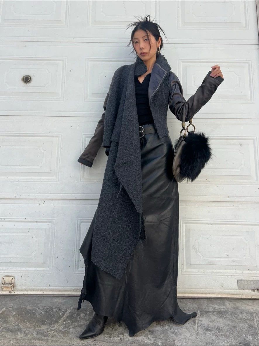Haider Ackermann HaiderAckermann SilkWool Jacket Non-Removable Scarf Size XS / US 0-2 / IT 36-38 - 5 Thumbnail