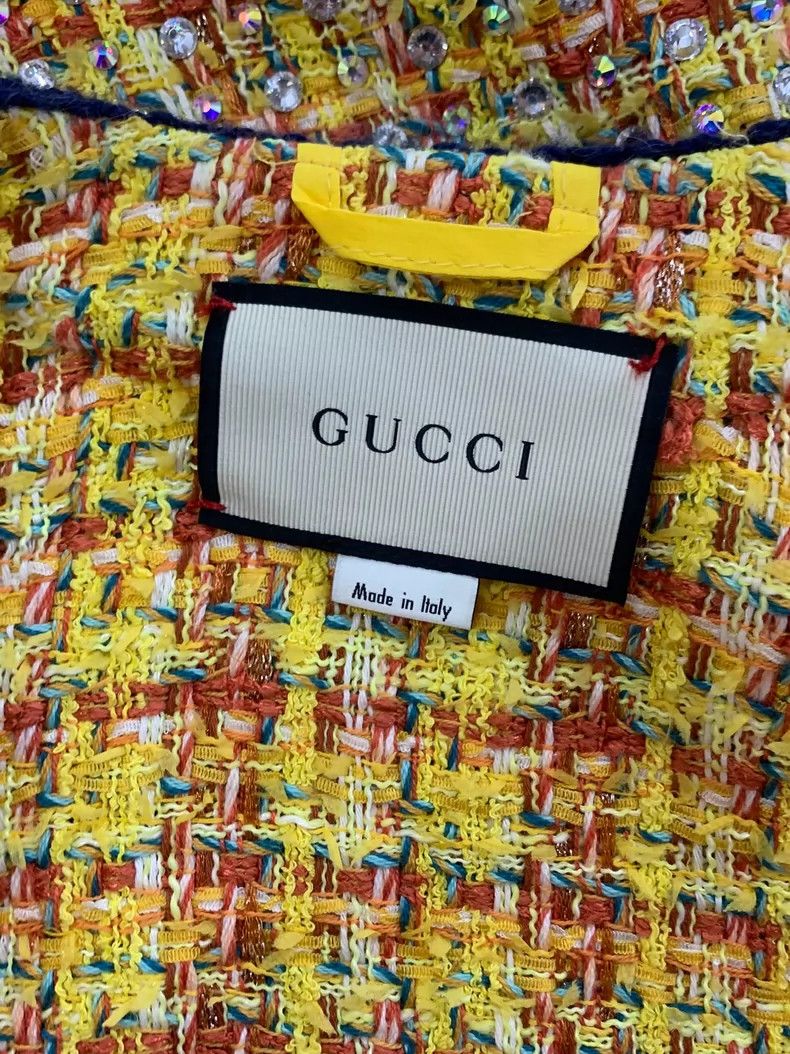 Gucci Gucci Knitted color-blocked diamond-full coat Size M / US 6-8 / IT 42-44 - 4 Thumbnail