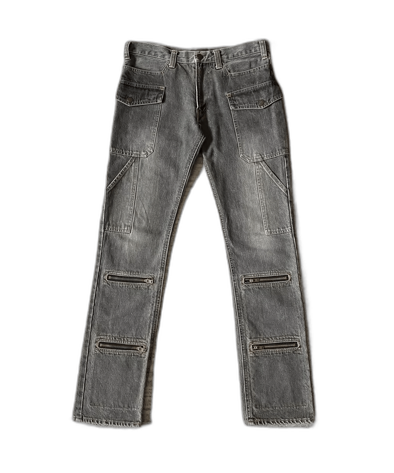 Undercover distressed zip denim pants in gray Size US 32 / EU 48 - 1 Thumbnail