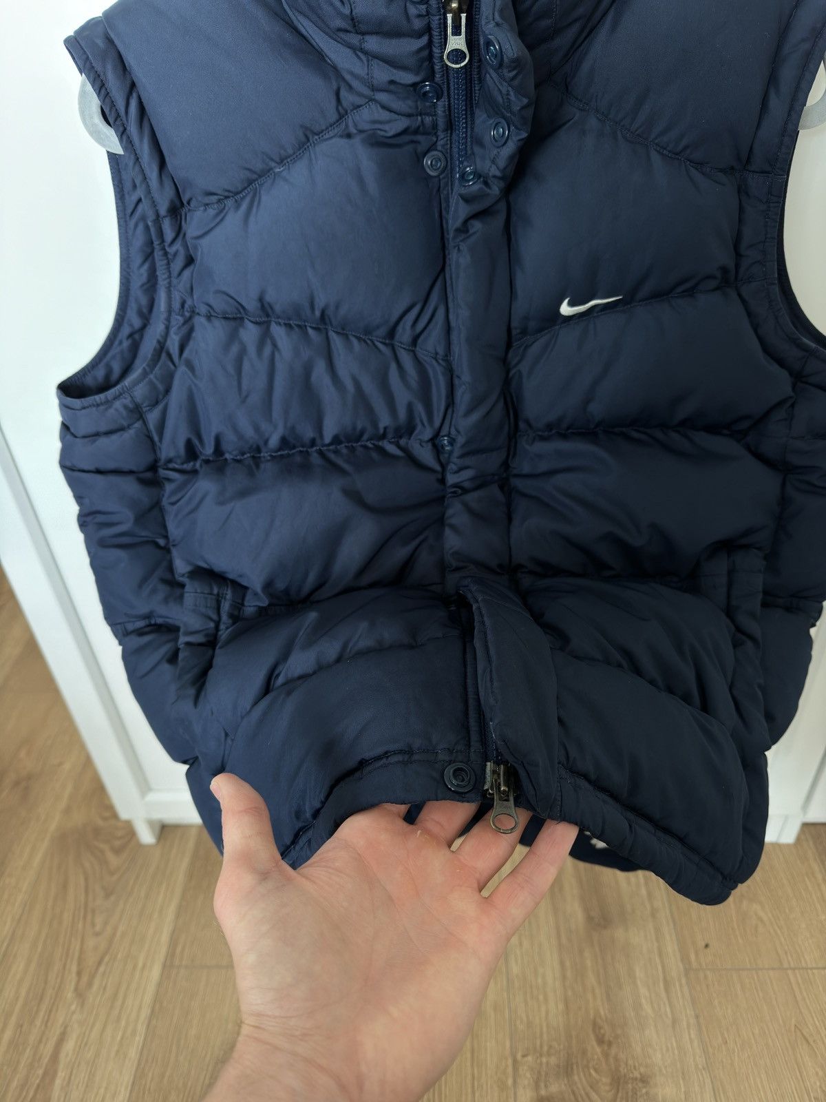 Nike Nike vintage down vest navy small logo 90s Size US S / EU 44-46 / 1 - 7 Thumbnail
