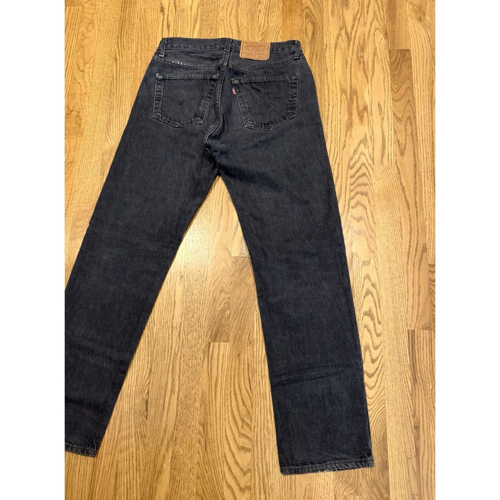 Levi's VINTAGE Levi's 501 Jeans Button Fly Denim 30x31 Black 80s 90s Levis Mens Regular Straight vintage Size US 30 / EU 46 - 4 Thumbnail