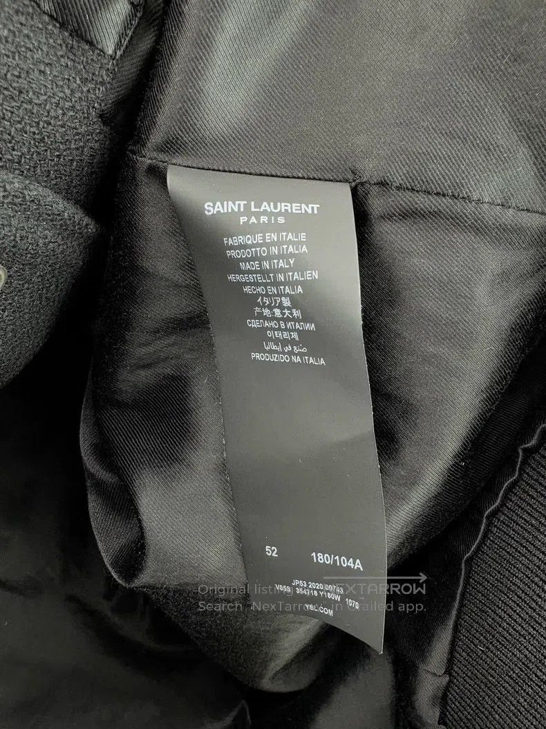 Saint Laurent Paris Saint Laurent Paris Black and White Baseball Jacket Size US L / EU 52-54 / 3 - 4 Thumbnail