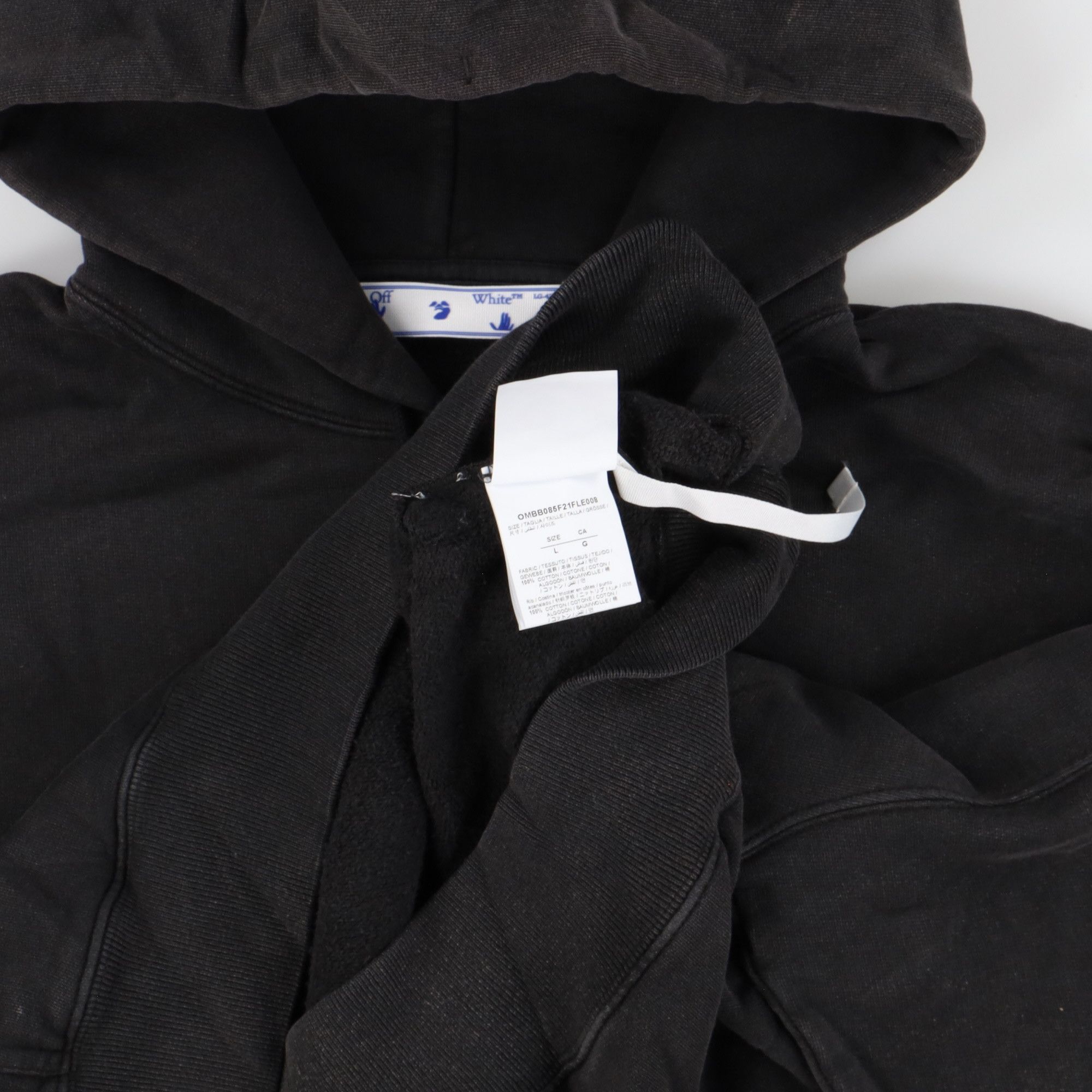 Off-White Vintage Black Big Logo Oversized Skate Hoodie Size US L / EU 52-54 / 3 - 7 Thumbnail