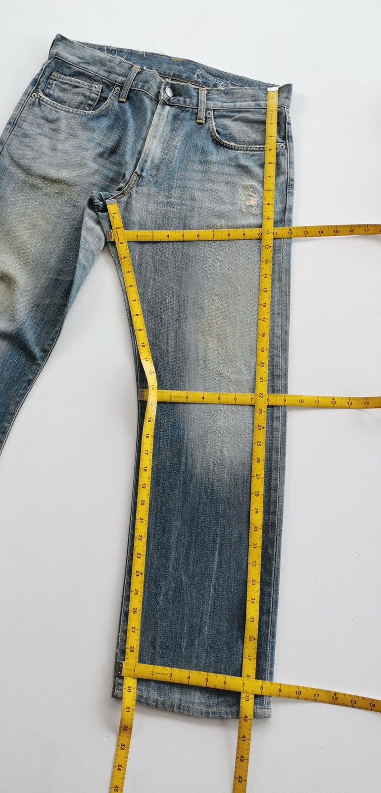 Edwin Edwin 503R Regular Fit Distressed Denim Jeans Size US 34 / EU 50 - 12 Thumbnail