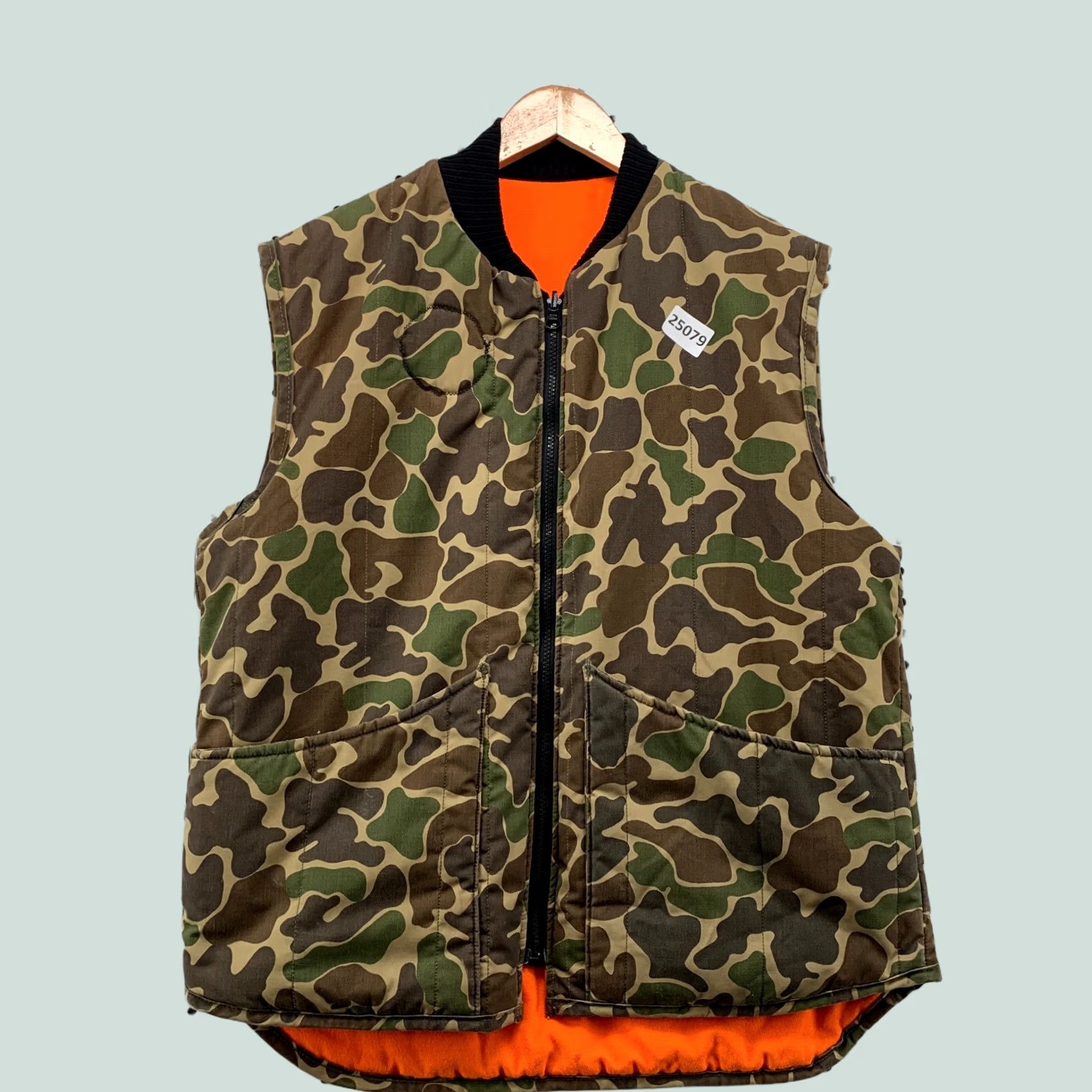 Hunter VINTAGE Spruce Creek Sportswear Hunting Camo Vest Orange Reversible Large 23x30 Hunter Mens Vest Size US L / EU 52-54 / 3 - 1 Thumbnail