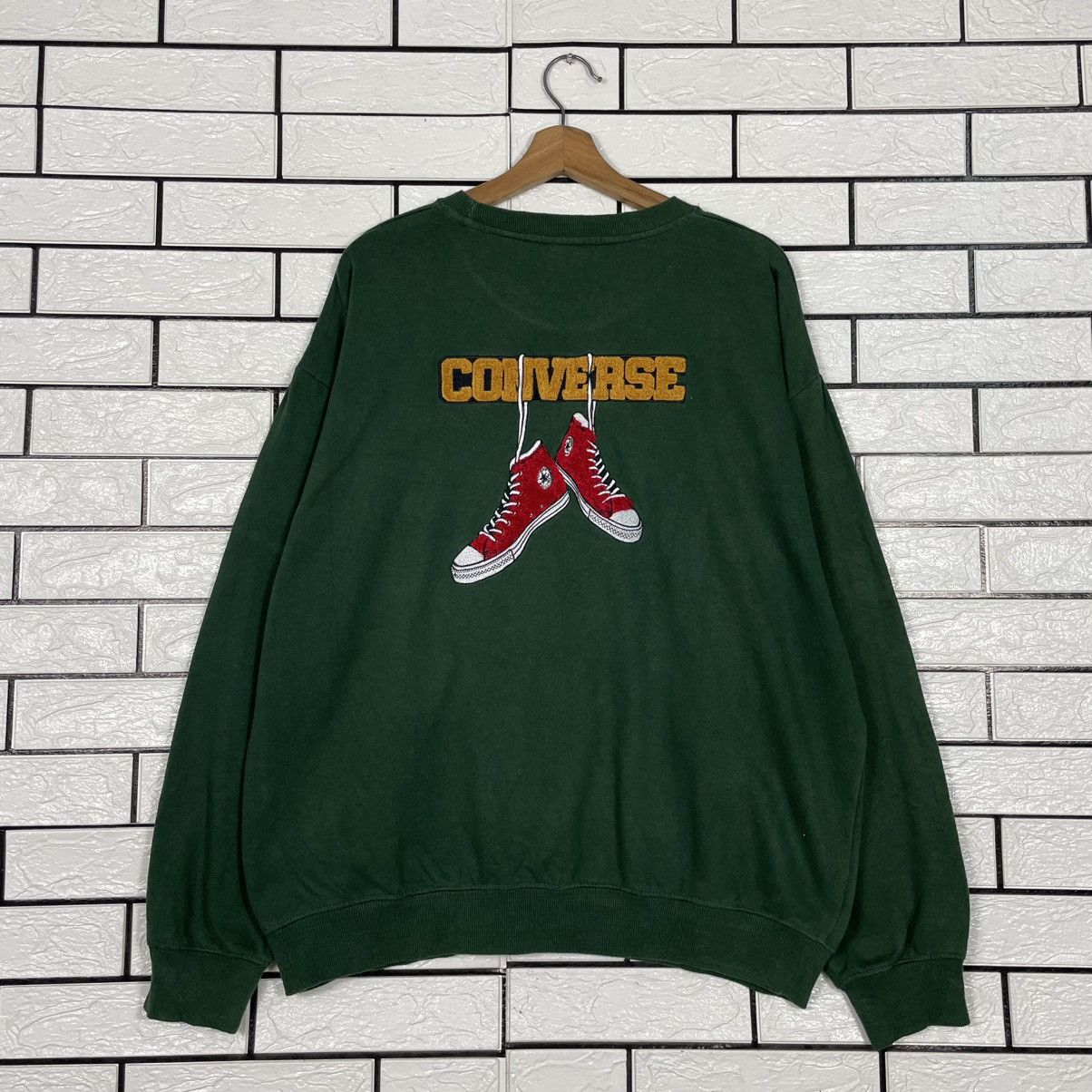 Converse Converse Big Logo Green Sweatshirt Size US L / EU 52-54 / 3 - 7 Thumbnail