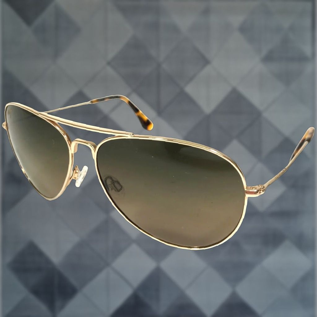 VINTAGE Maui Jim Aviator Sunglasses Men Adult Medium Brown UV400