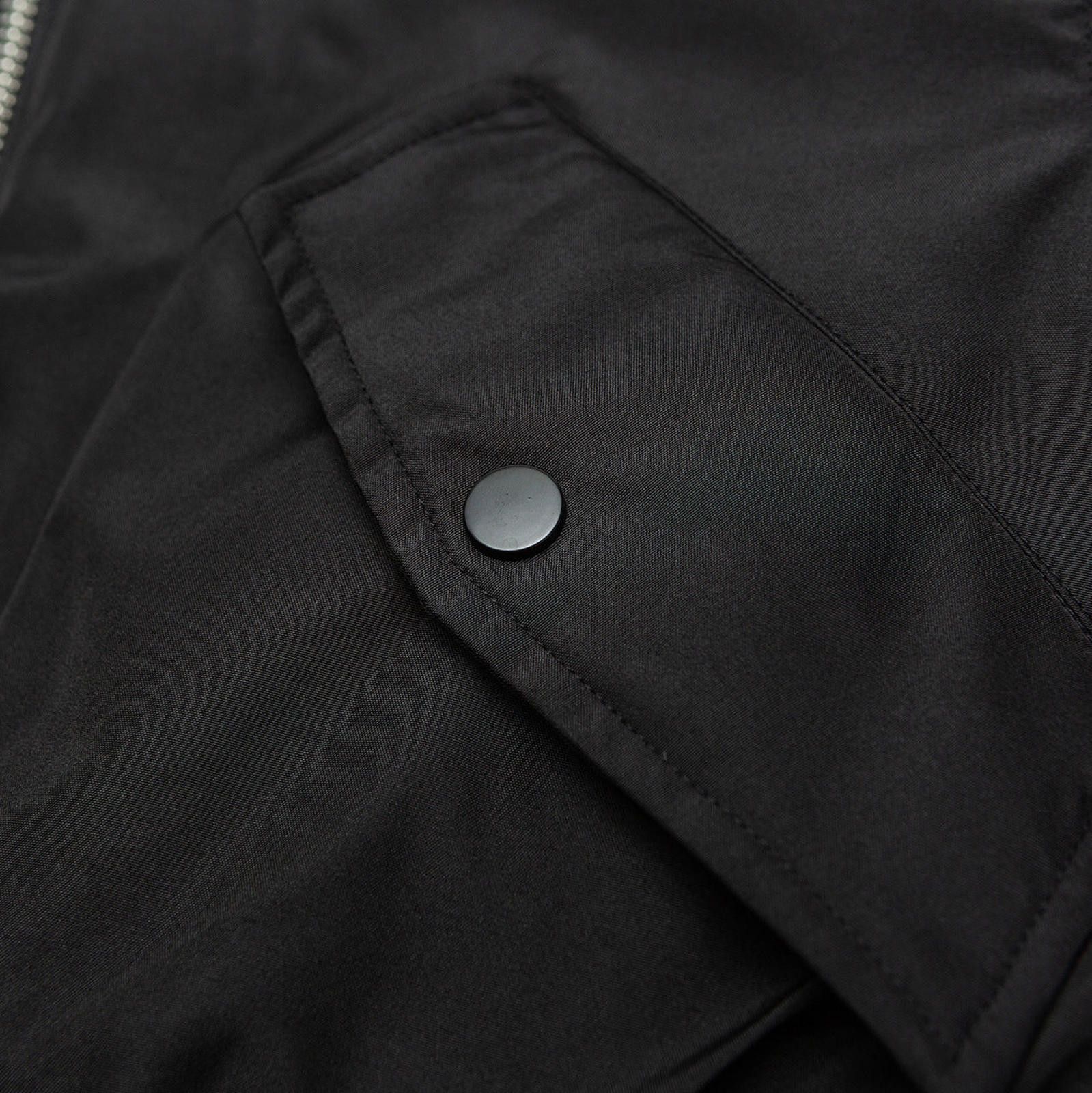 Japanese Brand Black Hooded Bomber Jacket, Lightweight Mens Outerwear Size US XL / EU 56 / 4 - 3 Thumbnail