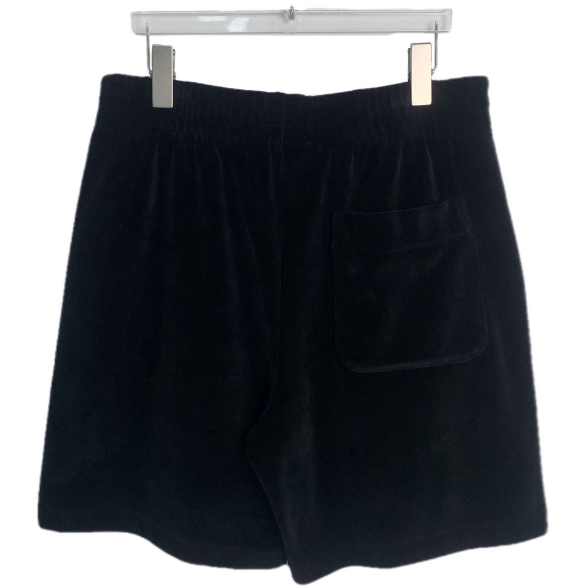 Alexander Wang Alexander Wang Black Velvet Logo Rhinestone Shorts K26WX Size 25" / US 0 / IT 36 - 2 Thumbnail
