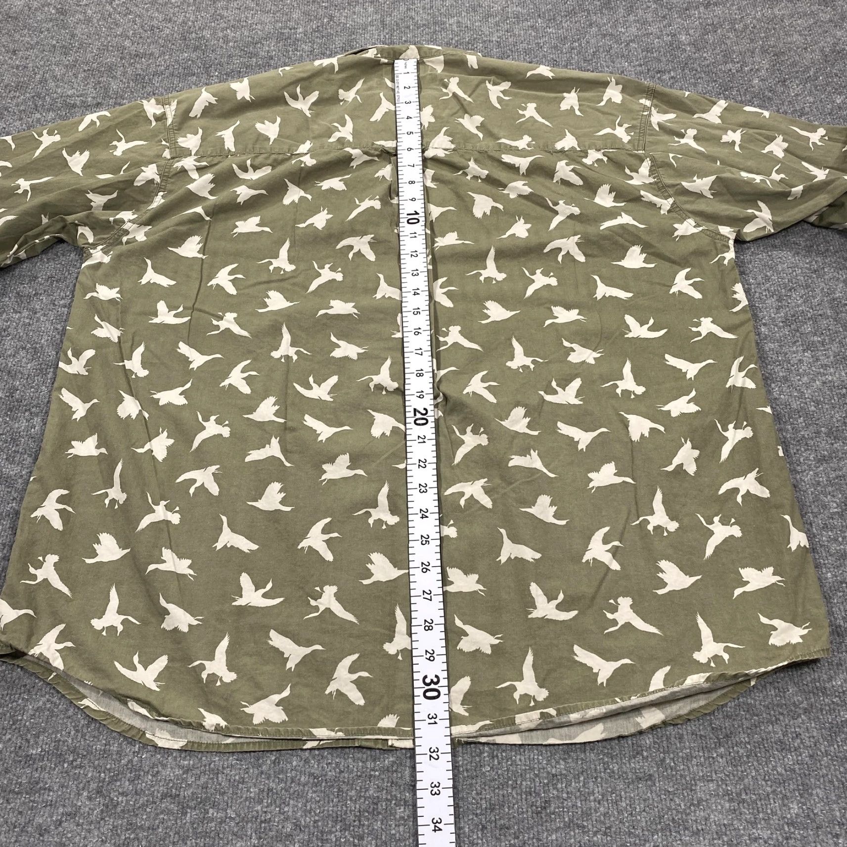Vintage Columbia Shirt Mens 2XL Green Bird Print Long Sleeve Button-Down Casual Cotton Size US XXL / EU 58 / 5 - 6 Thumbnail