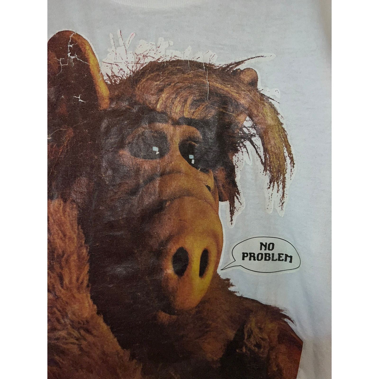 Other 1980s Vintage Alf No Problem TV Series White Shirt VTG 80s L Size US L / EU 52-54 / 3 - 5 Thumbnail