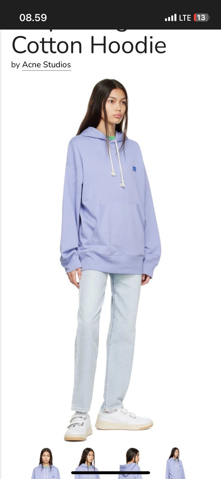 Acne Studios Acne studios face oversized light purple hoodie Size US XL / EU 56 / 4 - 2 Thumbnail