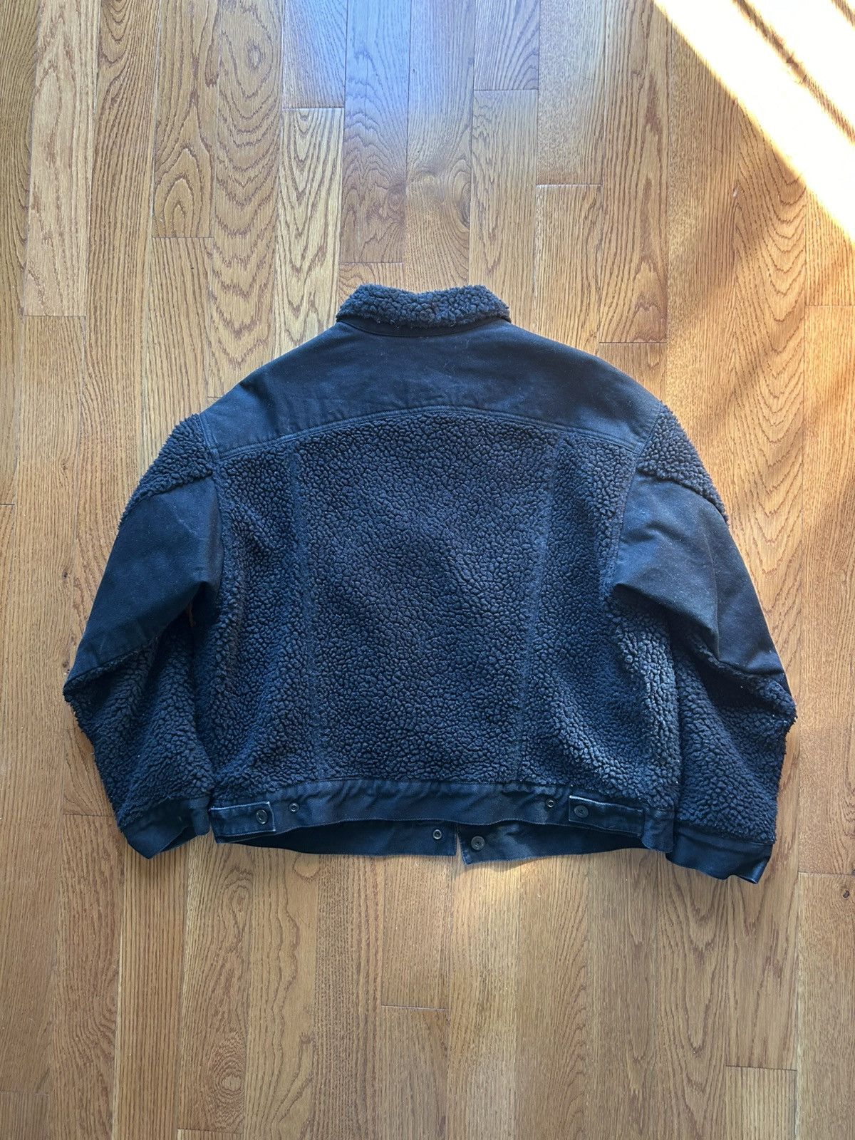 Levi's Made & Crafted Levi’s Made & Crafted Black Sherpa Trucker Jacket Size US M / EU 48-50 / 2 - 2 Thumbnail
