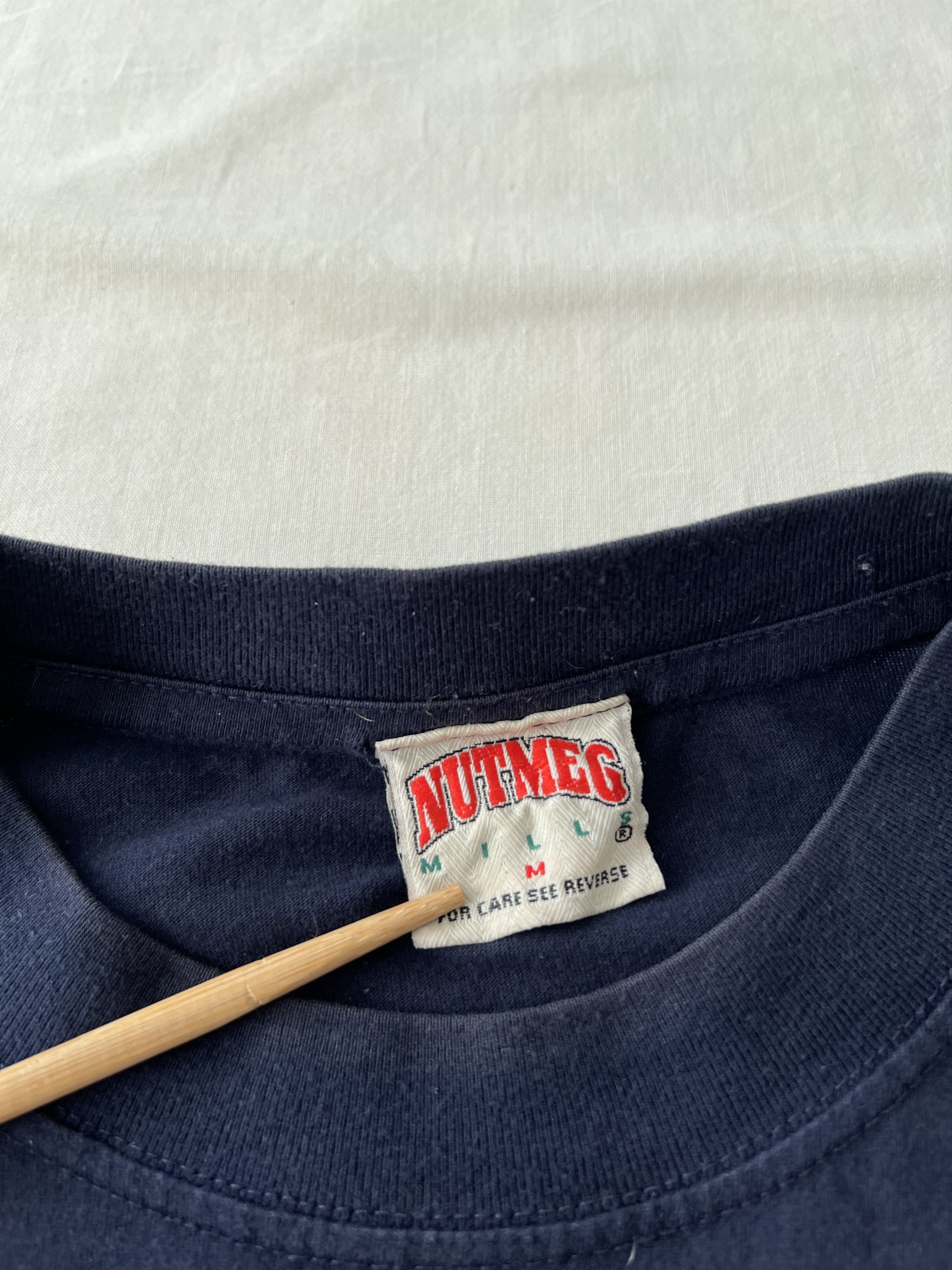 Vintage Vintage 90s Georgetown Hoyas University Nutmeg Navy T-shirt Size US M / EU 48-50 / 2 - 17 Thumbnail
