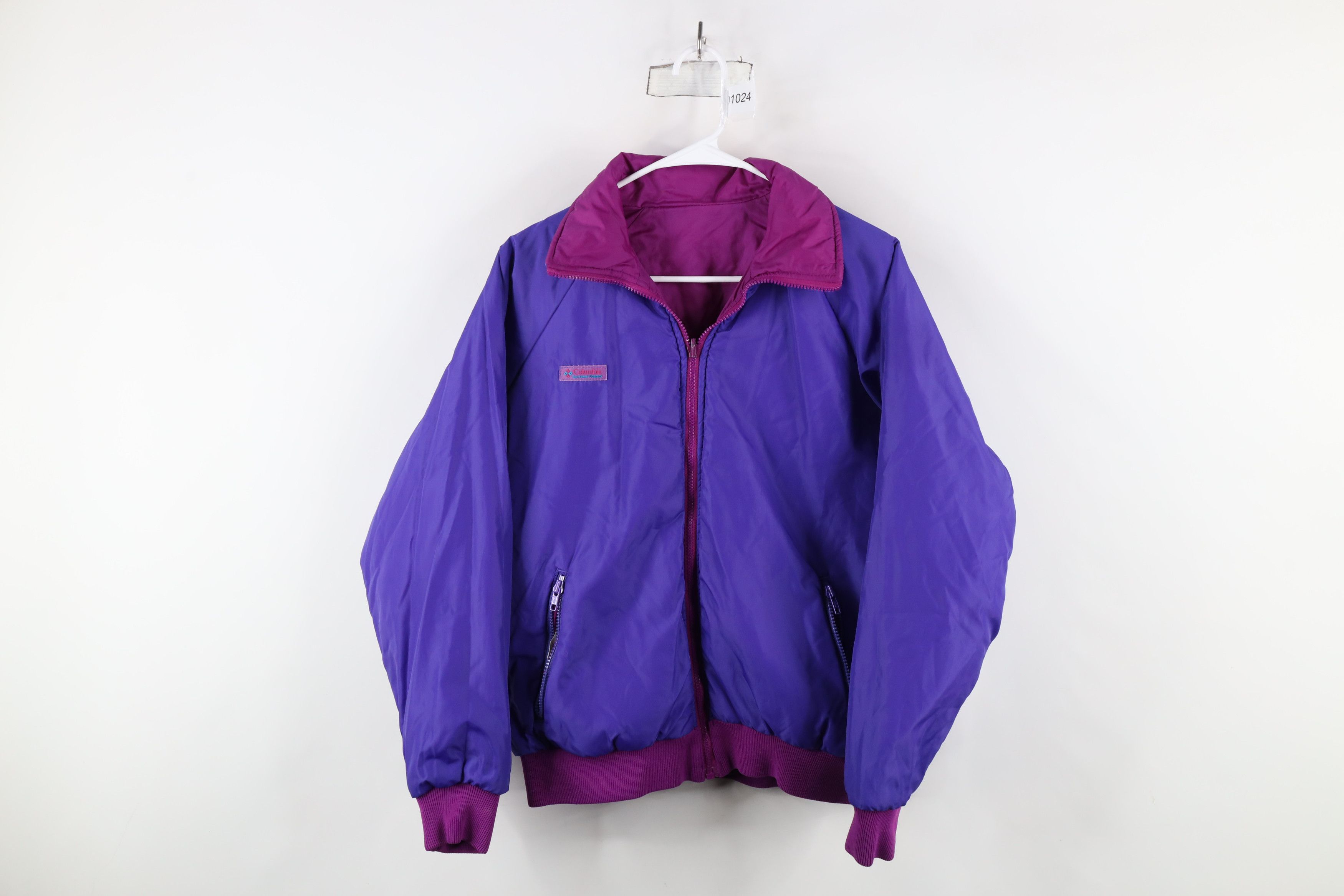 Columbia × Vintage Vintage 90s Columbia Reversible Puffer Bomber Jacket Size L / US 10 / IT 46 - 1 Thumbnail