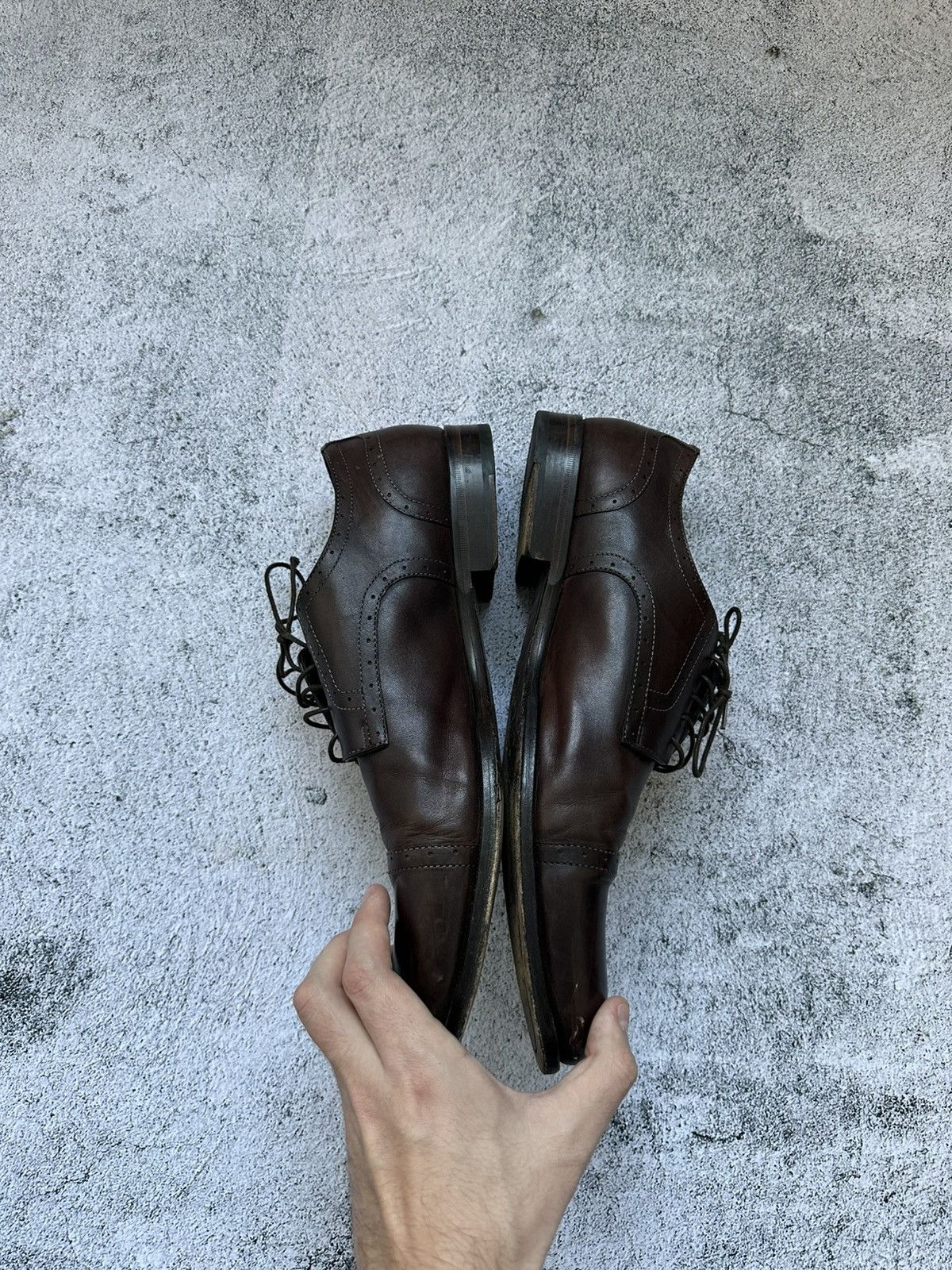Balmain Balmain Leather Classic Shoes Brown 45 EU Size US 11.5 / EU 44-45 - 4 Thumbnail