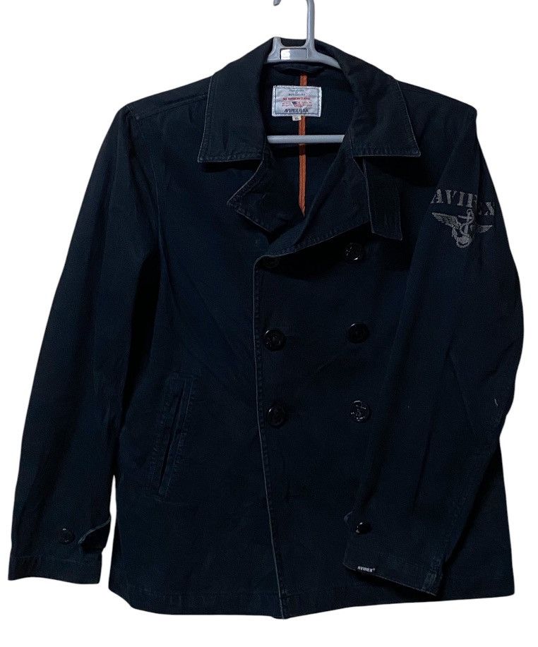 Avirex Avirex army cotton jacket wool duffle navy blue colour Size US XL / EU 56 / 4 - 3 Thumbnail