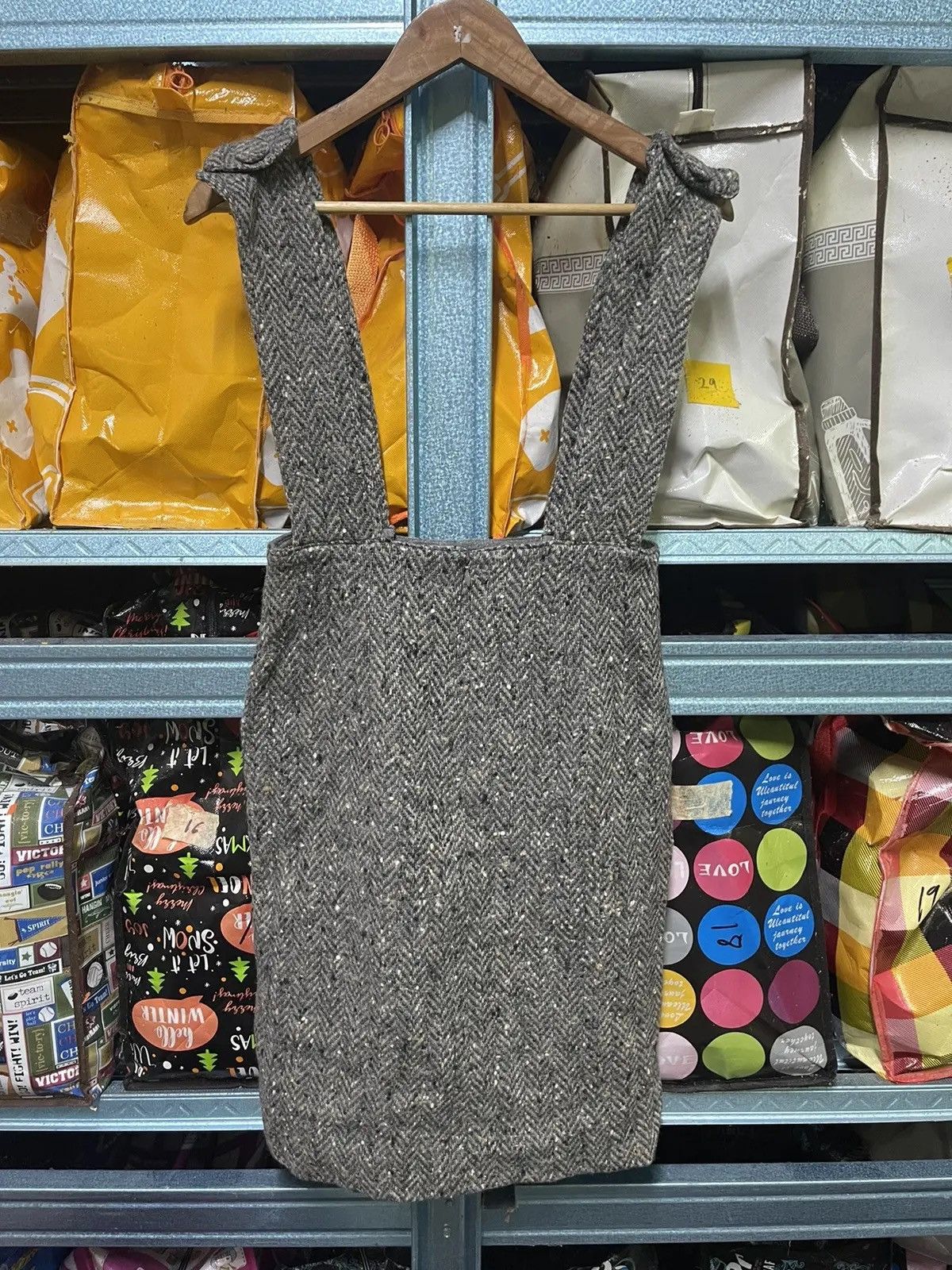 Mademoiselle Non Non Vintage Mademoiselle NON NON Tweed Wool Pinafore Dress Size S / US 4 / IT 40 - 8 Thumbnail