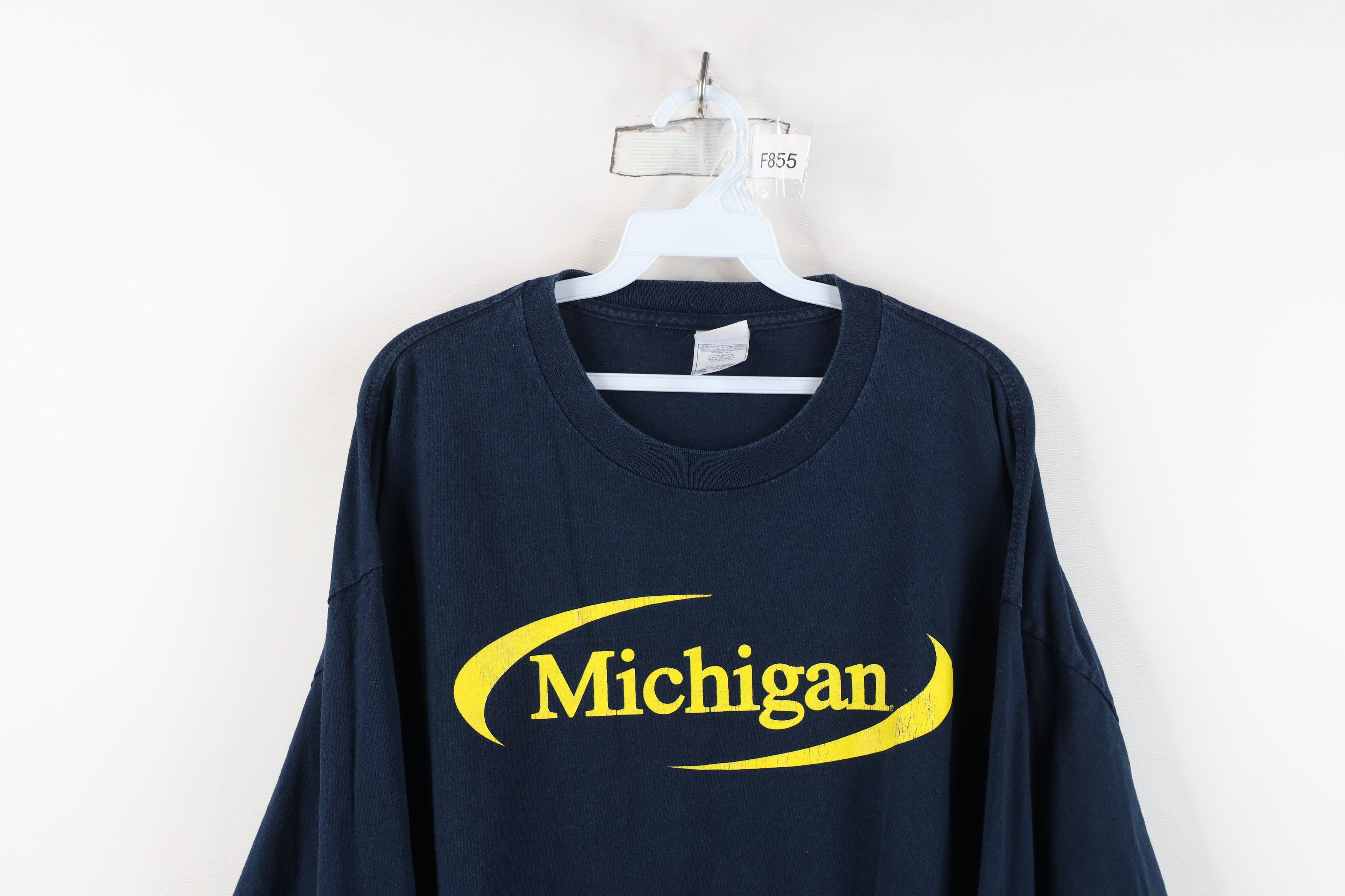 Vintage Vintage University of Michigan Long Sleeve T-Shirt Size US XXL / EU 58 / 5 - 2 Thumbnail