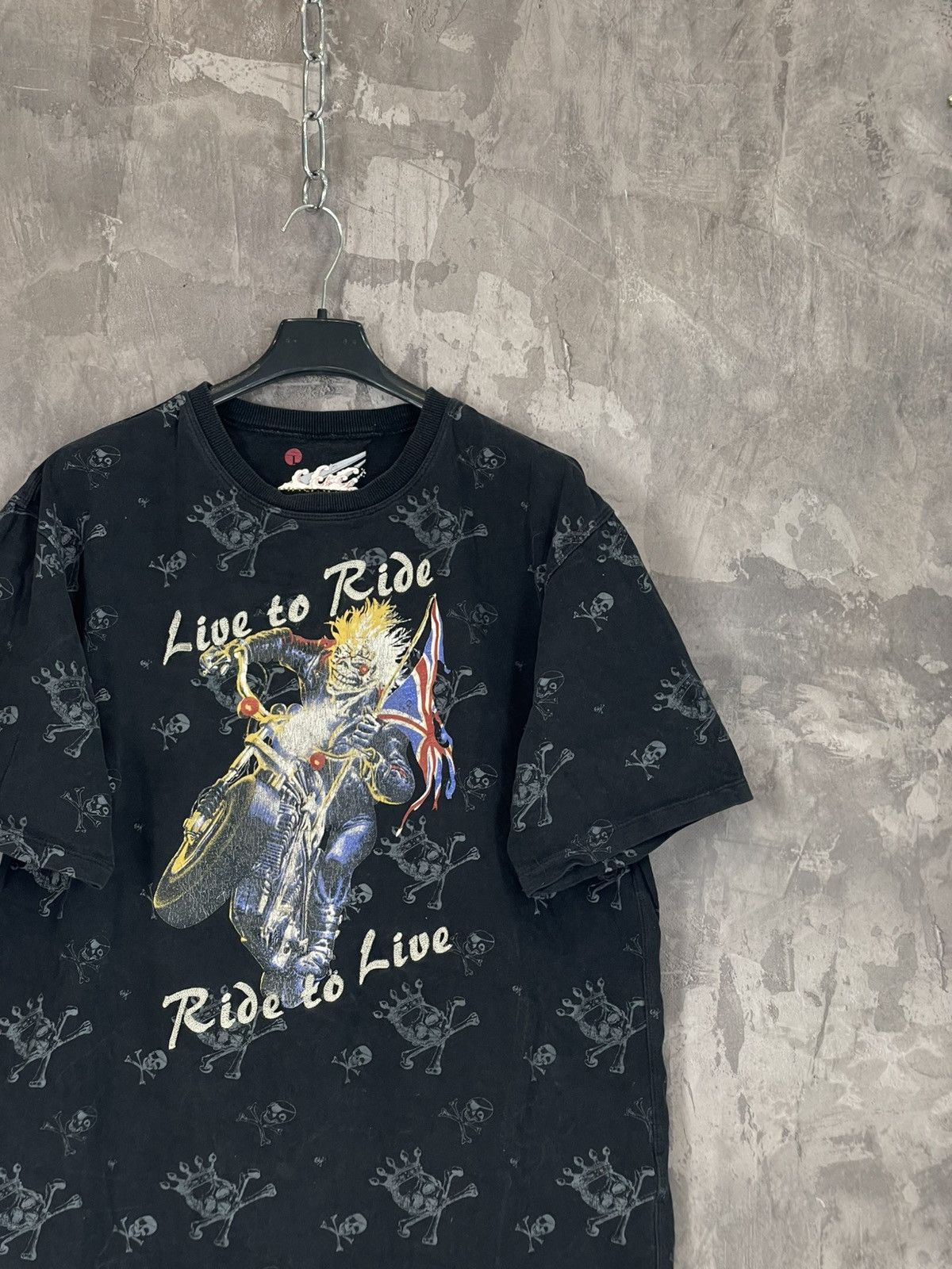 Vintage Vintage Live To Ride Harley Davidson Vibe Moto T-Shirt Size US L / EU 52-54 / 3 - 4 Thumbnail