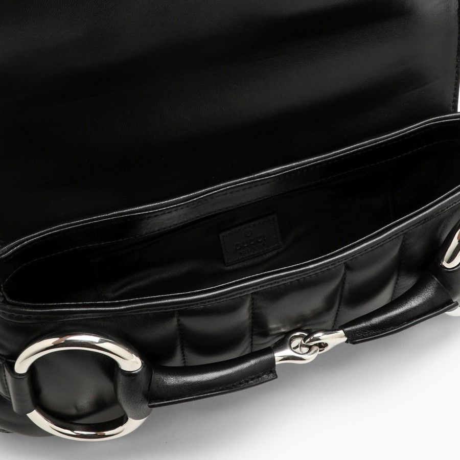 Gucci o1d2blof0824 Size: OS / Horsebit Chain Medium Bag in Black Size ONE SIZE - 4 Thumbnail