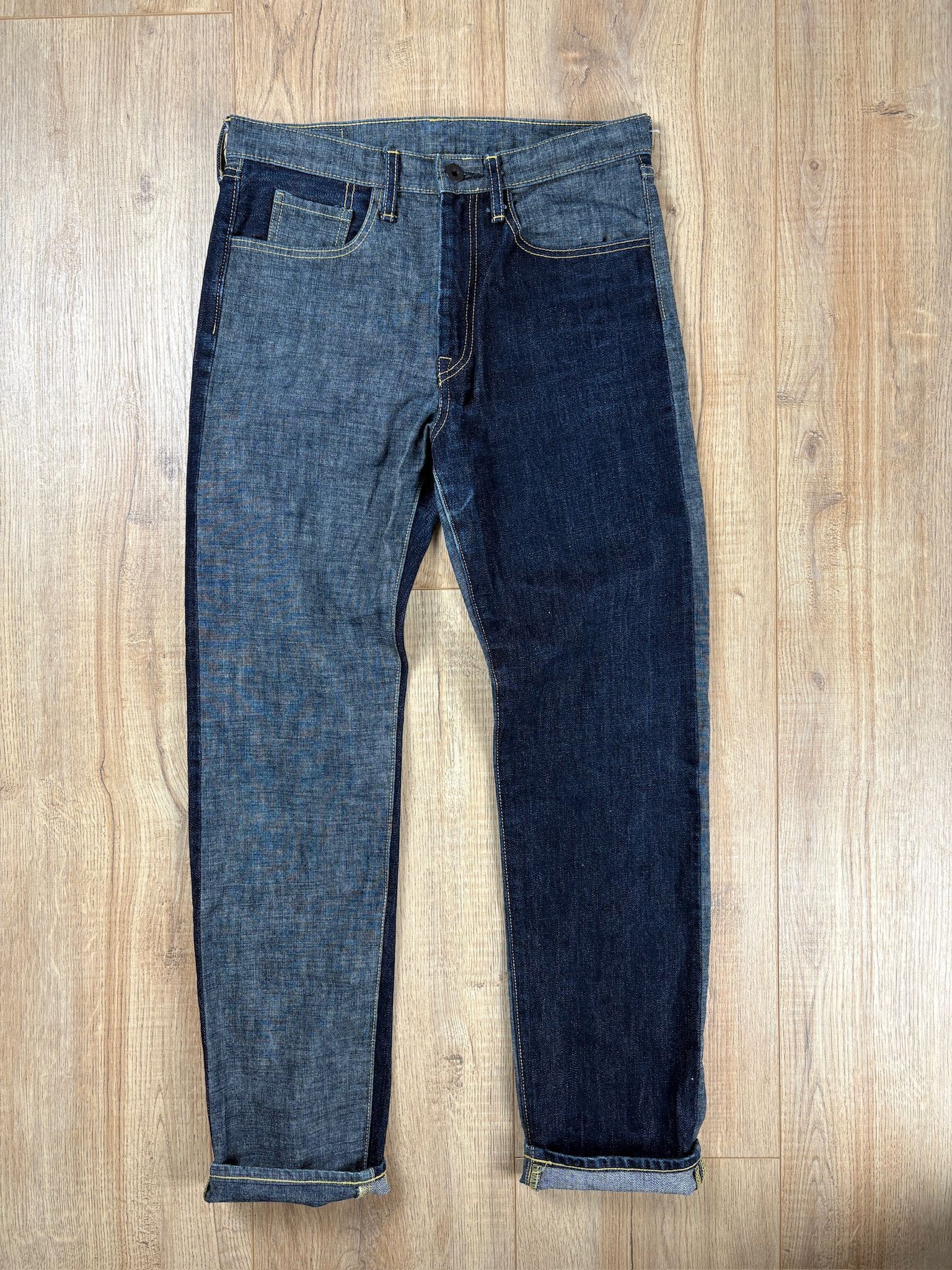 Kapital Kapital Two-tone Raw Unused Jeans Indigo Size US 30 / EU 46 - 1 Thumbnail