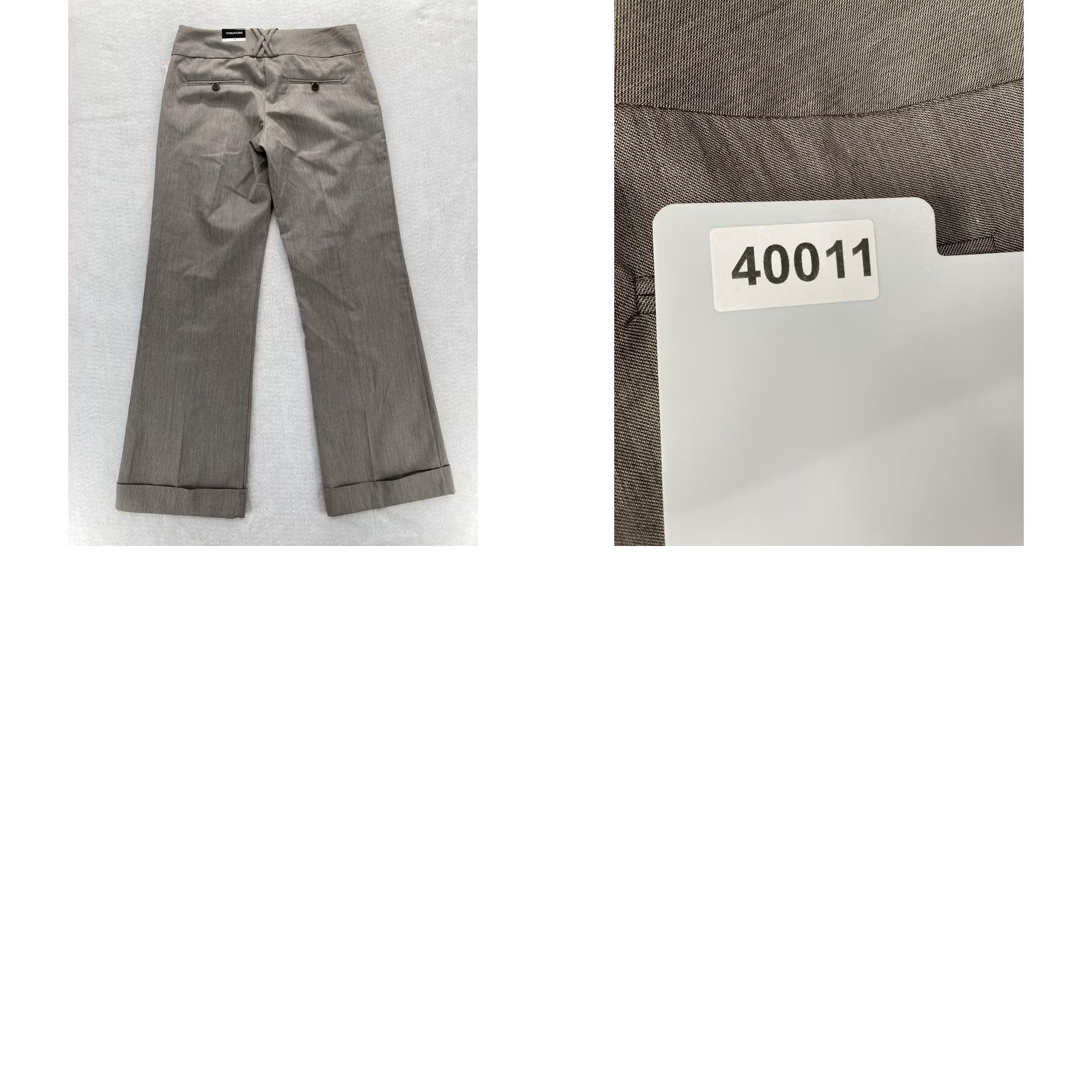 Vintage Maurices Pants Womens 5/6 Gray Modern Dress Slacks Wide Leg Career Office NWT Size 28" / US 6 / IT 42 - 9 Thumbnail